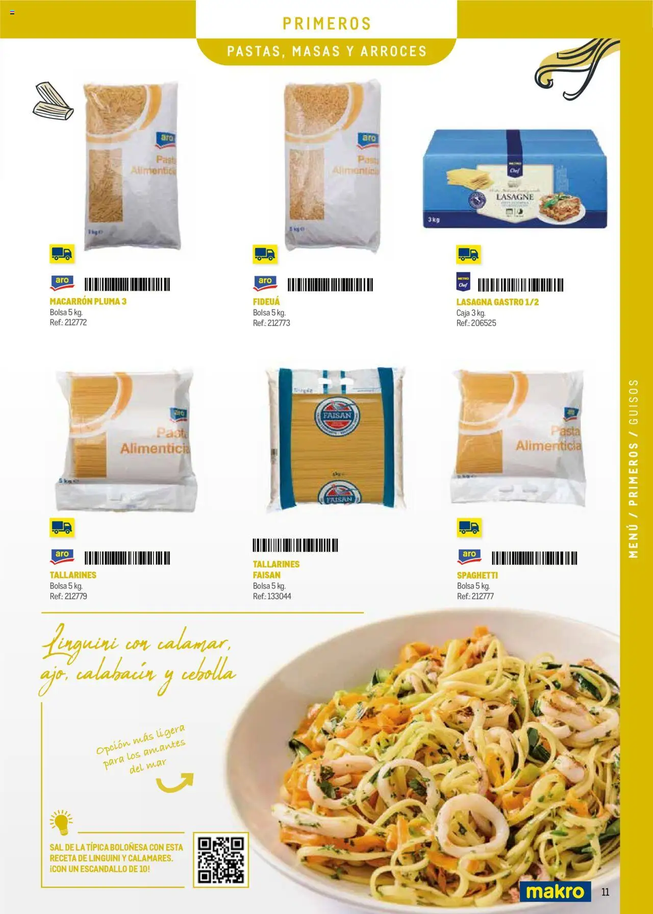 Makro -  Menú y Barra Canarias │ válido desde el 08.09.2025 | Página: 11 | Productos: Calabacín, Παγωμένο τσάι, Bolsa, Caja