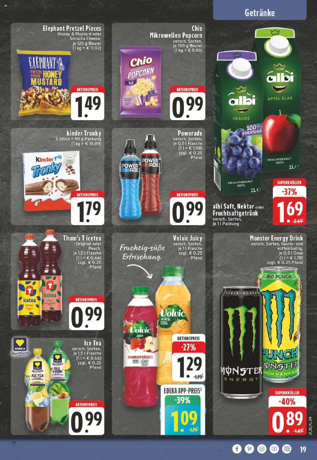 Edeka prospekt Titz	 - gültig ab dem 29.06.2025 | Seite: 19 | Produkte: Energy, Monster, Powerade, Volvic
