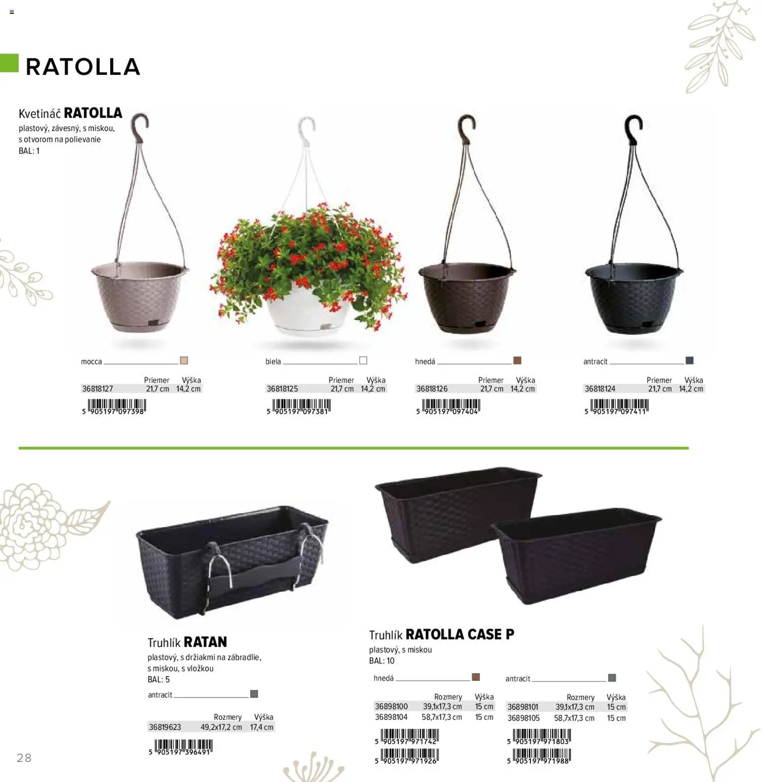 Nové Kinekus akcie – leták je platný od 02.03.2026 | Strana: 28 | Produkty: Kvetináč