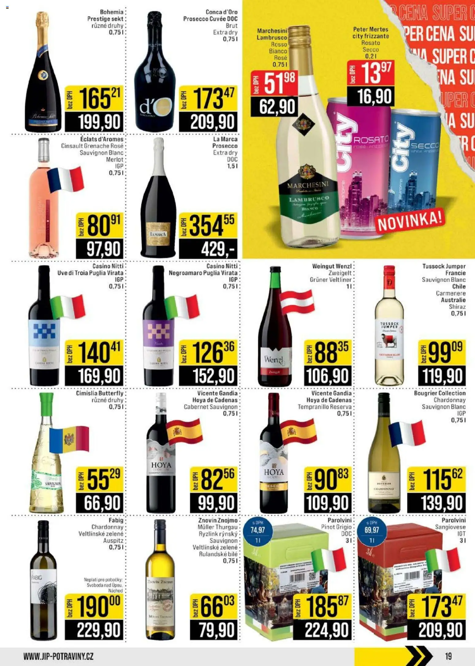 Jip leták - Cash & Carry od 11.03.2026 | Strana: 19 | Produkty: Lambrusco, Prosecco, Frizzante, Sekt