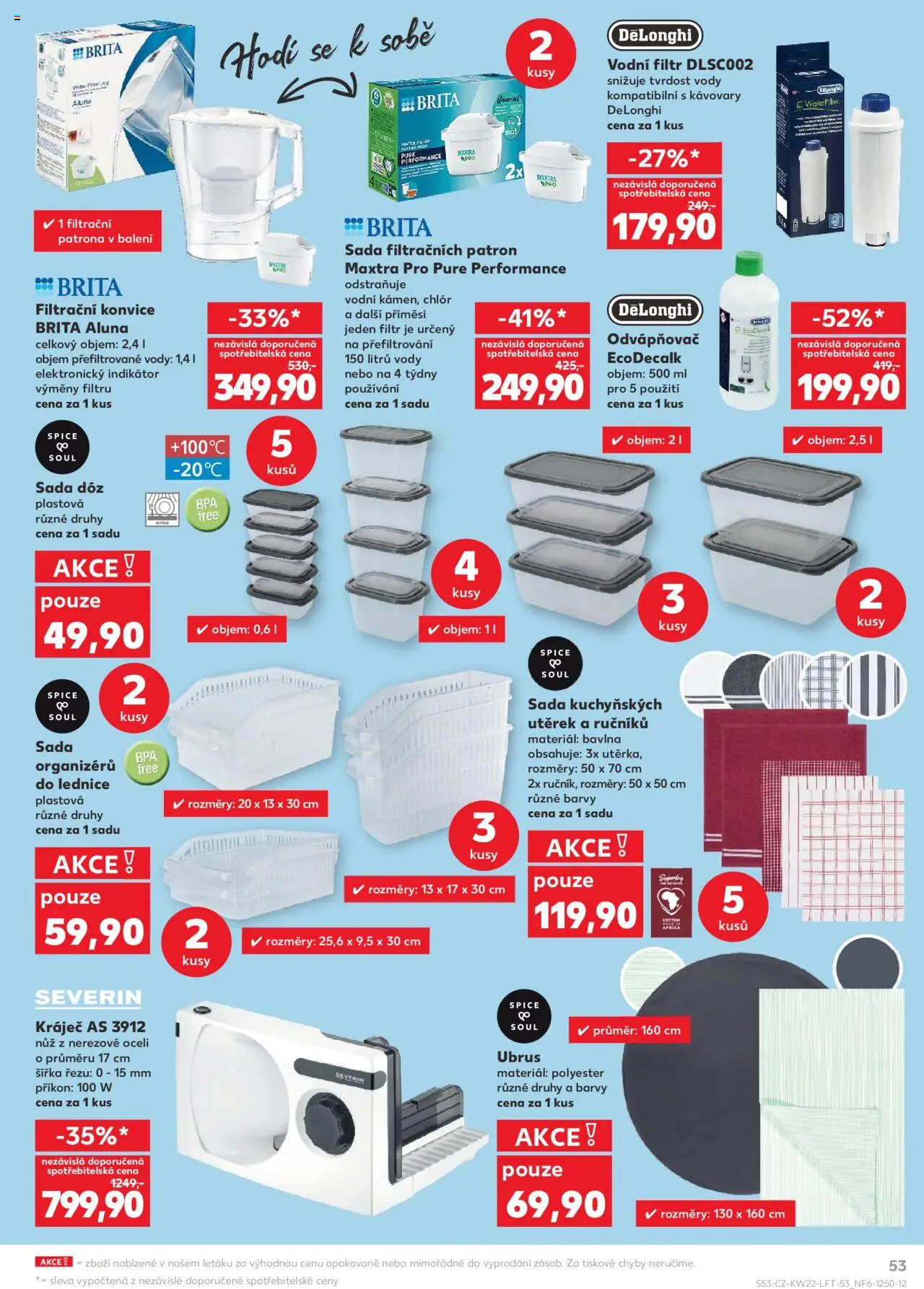Kaufland leták - Praha 4 od 28.05.2025 | Strana: 53 | Produkty: Filtrační konvice, Konvice, Nůž, Ubrus
