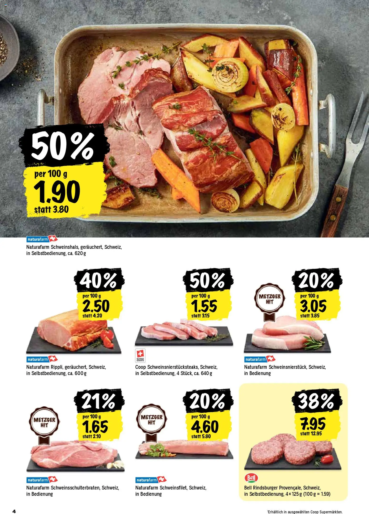 Coop aktionen – gültig ab 12.03.2026 | Seite: 4 | Produkte: Burger