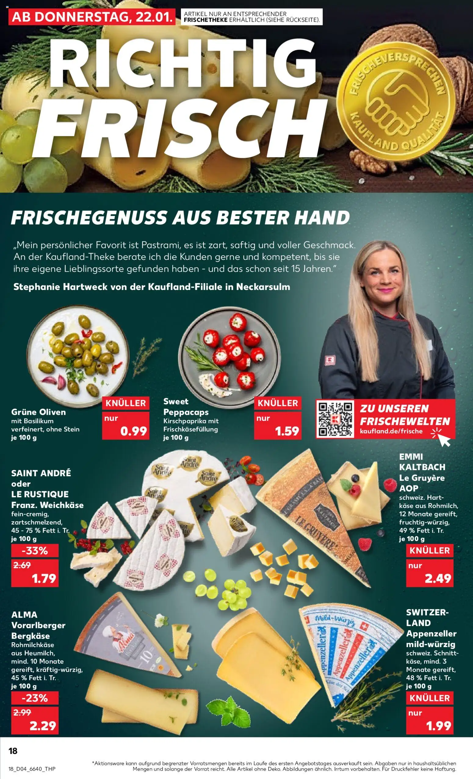 Kaufland Prospekt 	 – gültig ab 22.01.2026 | Seite: 18 | Produkte: Käse