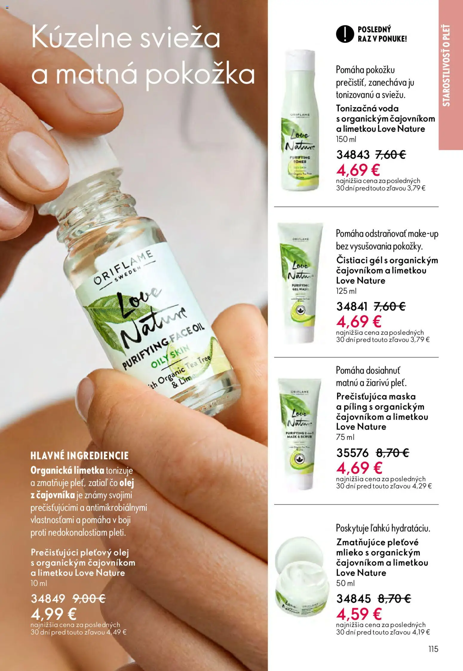Nové Oriflame akcie – leták je platný od 06.05.2026 | Strana: 115 | Produkty: Limetka, Mlieko, Olej, Voda