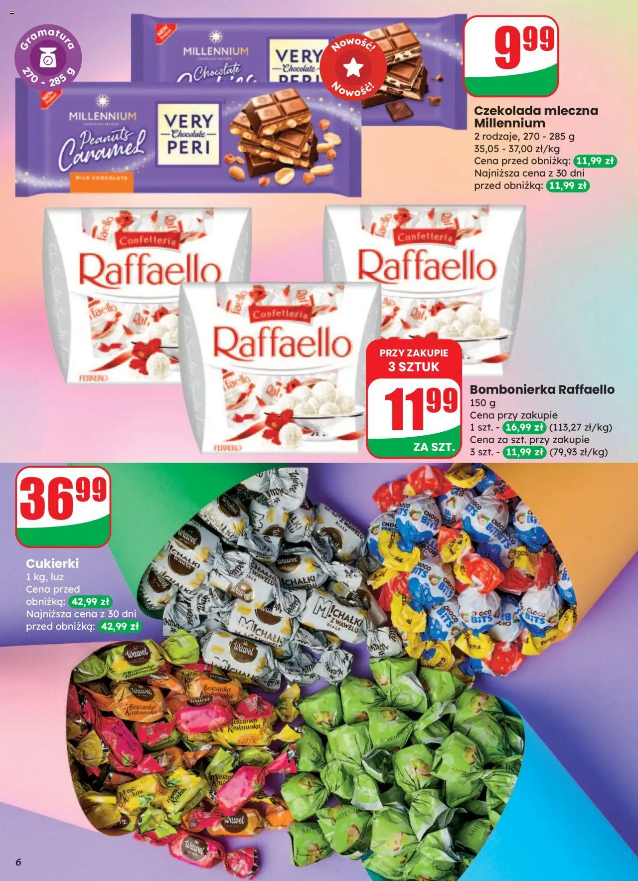 Dino Gazetka od 13.08.2025 | Strona: 6 | Produkty: Czekolada mleczna, Bombonierka, Czekolada, Cukierki