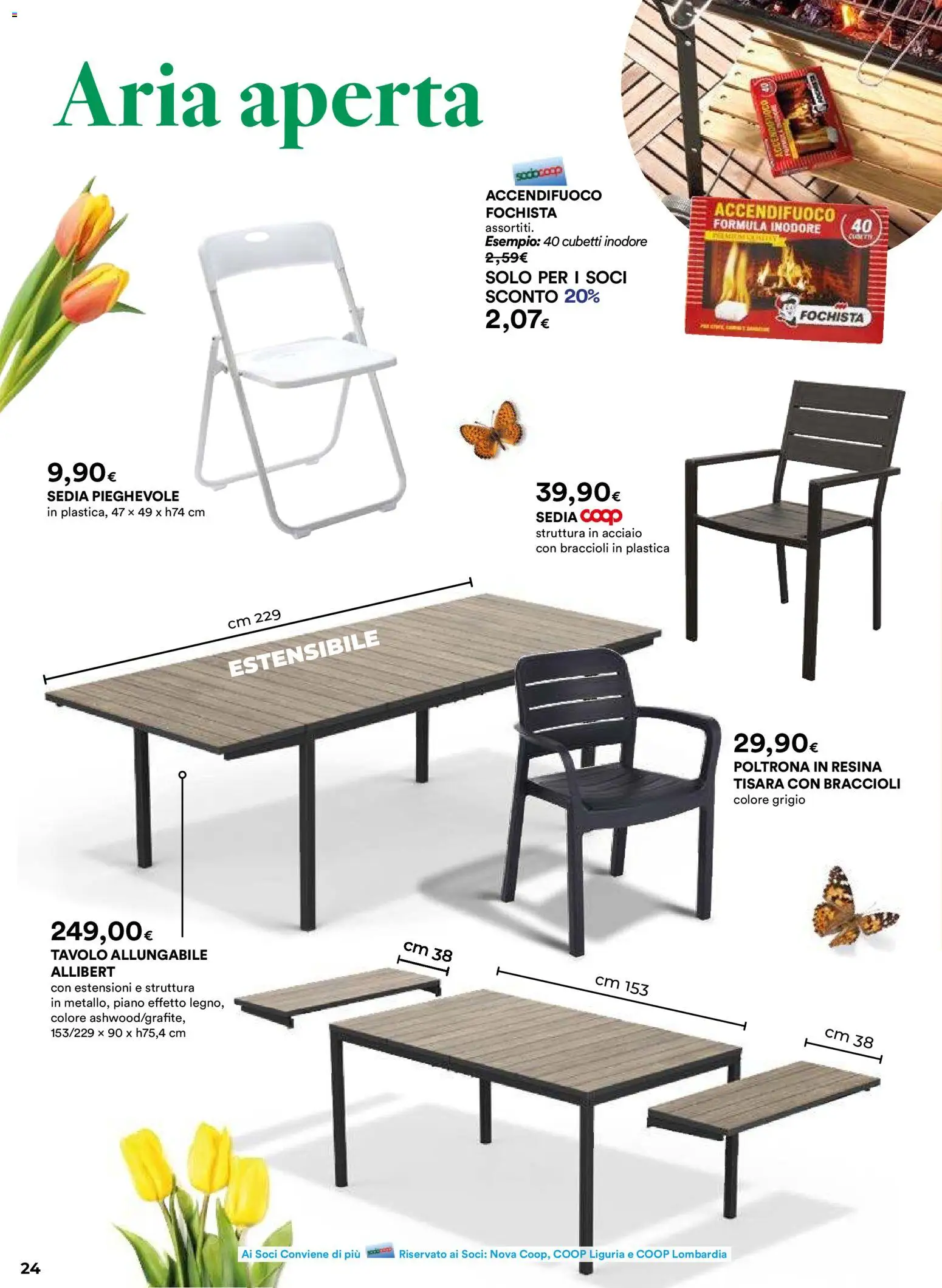 Volantino Ipercoop del 26.02.2026 | Pagina: 24 | Prodotti: Braccioli, Poltrona, Tavolo, Sedia