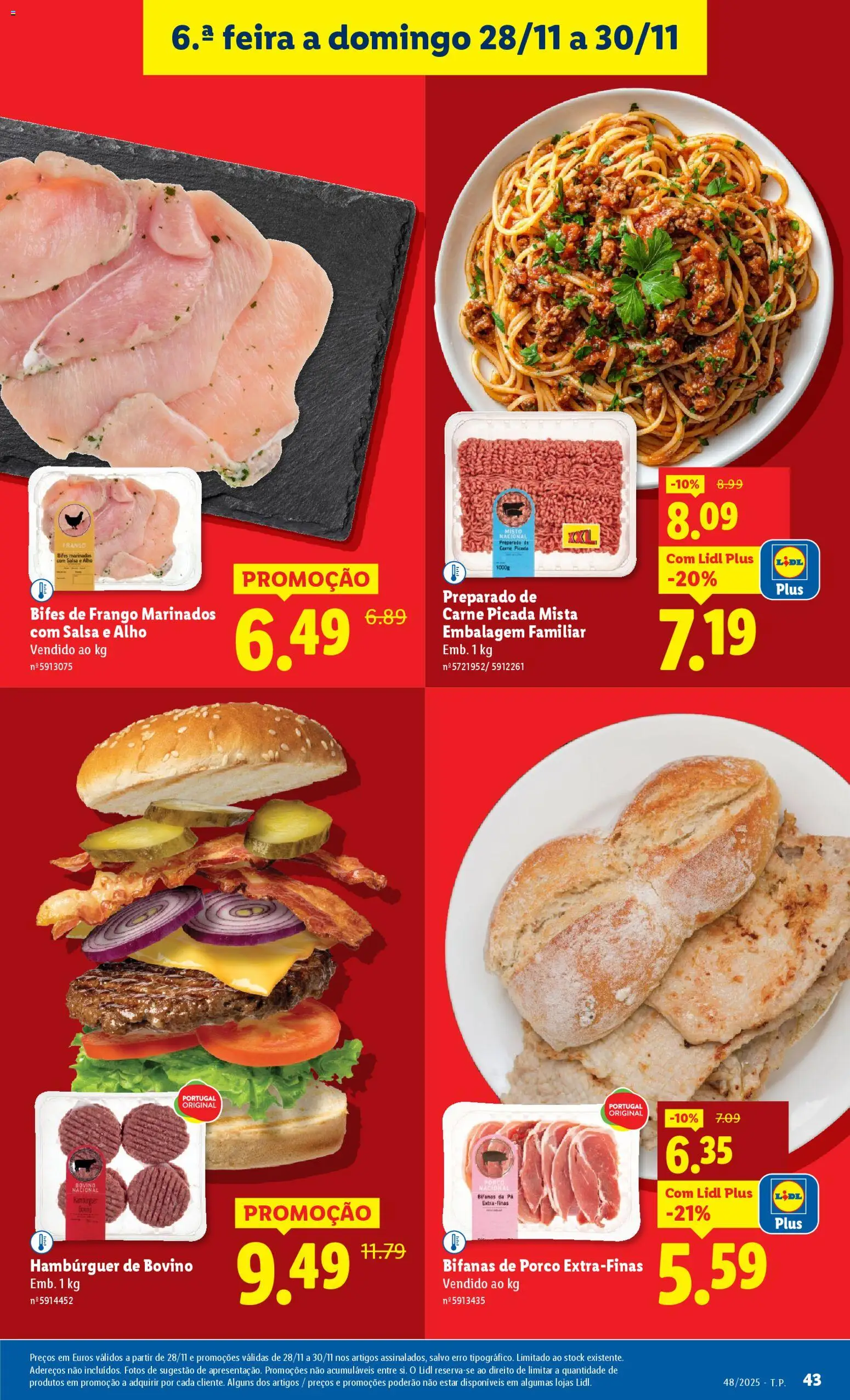 Lidl Black Friday │ válido de 24.11.2025 | Página: 43 | Produtos: Frango, Carne picada, Carne, Pá