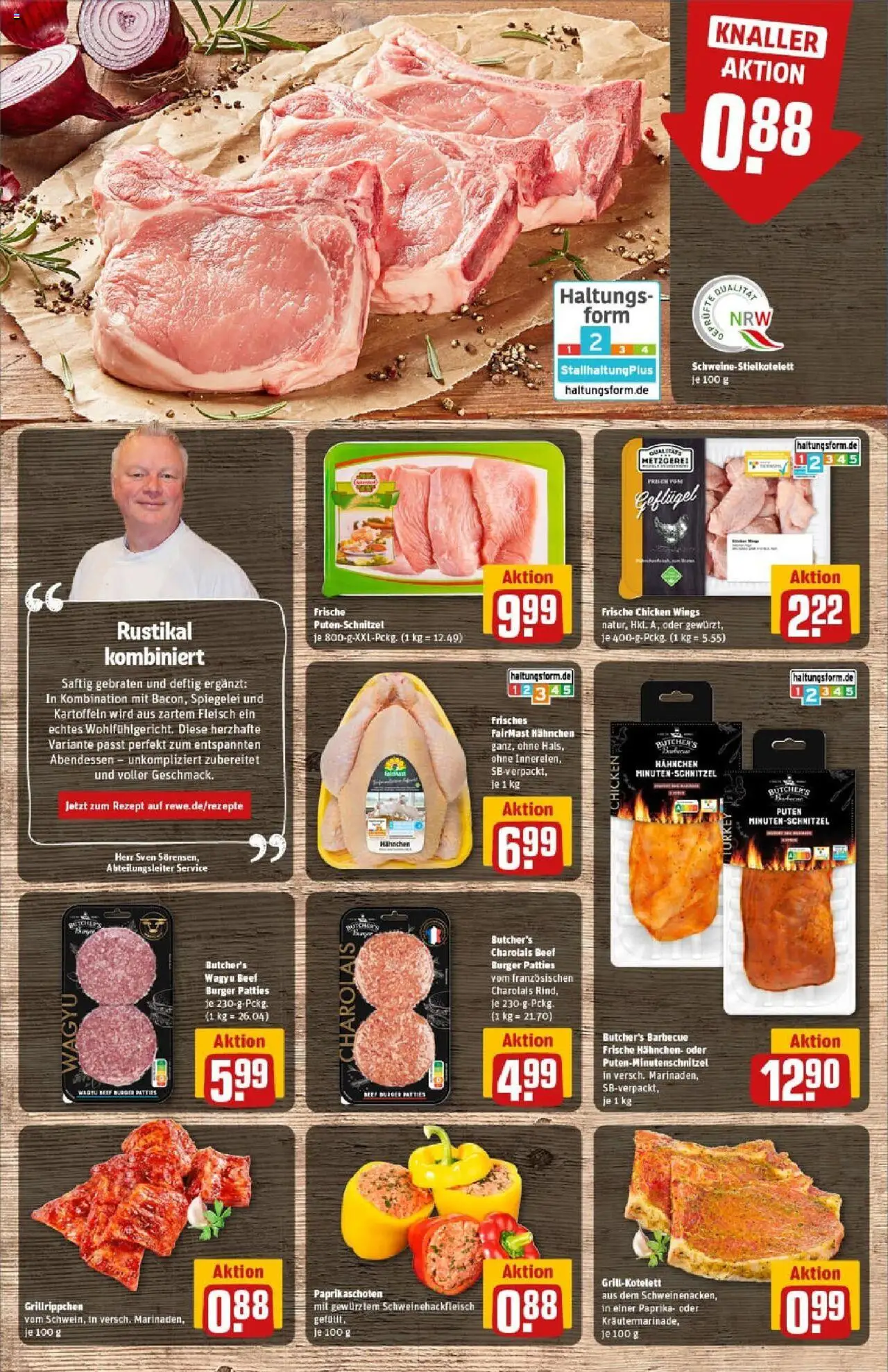 Rewe prospekt Erkelenz	 - gültig ab dem 11.08.2025 | Seite: 8 | Produkte: Hahnchen, Kartoffeln, Paprika, Fleisch