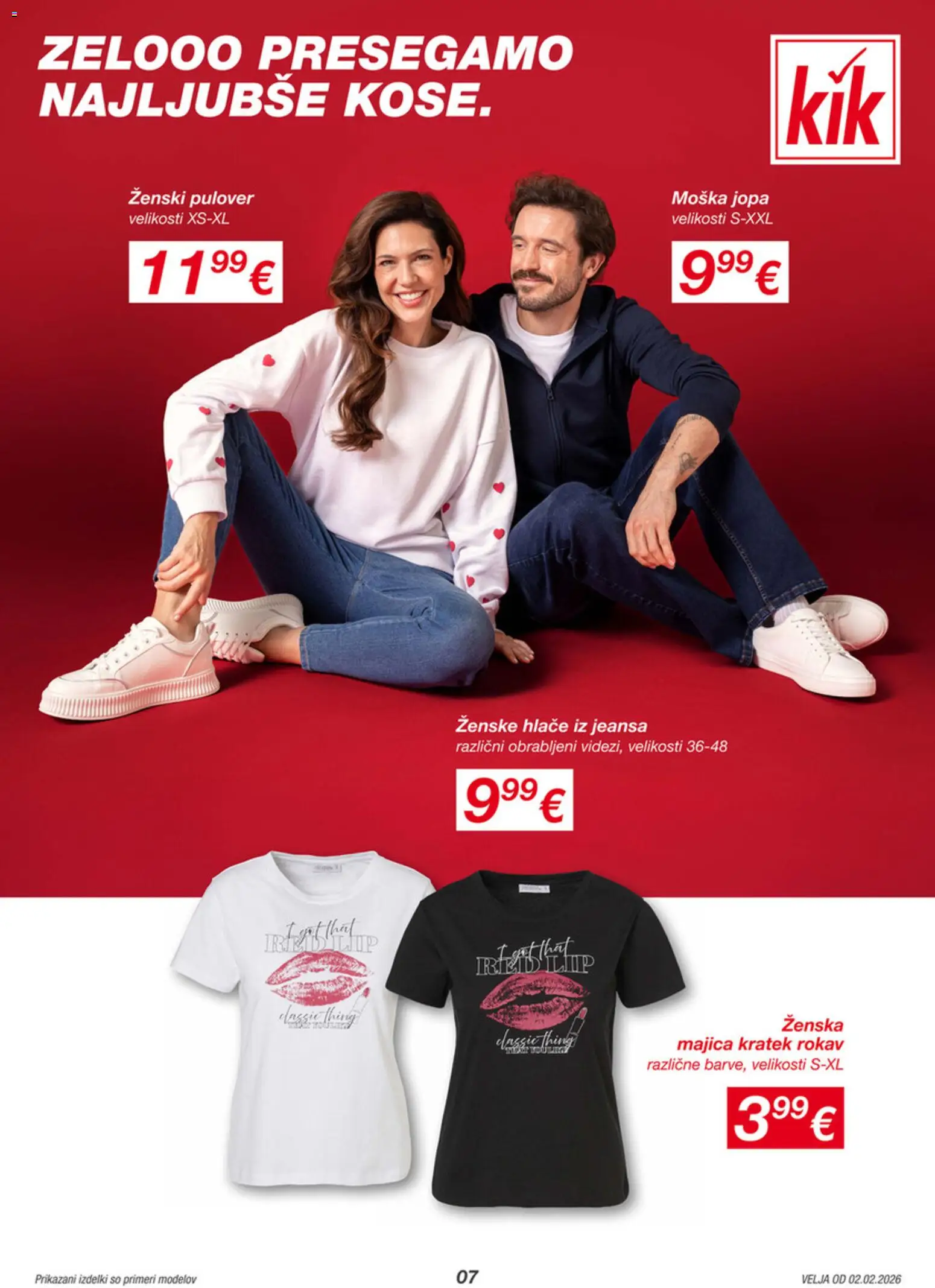 Novi Kik katalog ponudbe – veljaven od 02.02.2026 | Stran: 7 | Izdelki: Majica, Pulover, Hlace