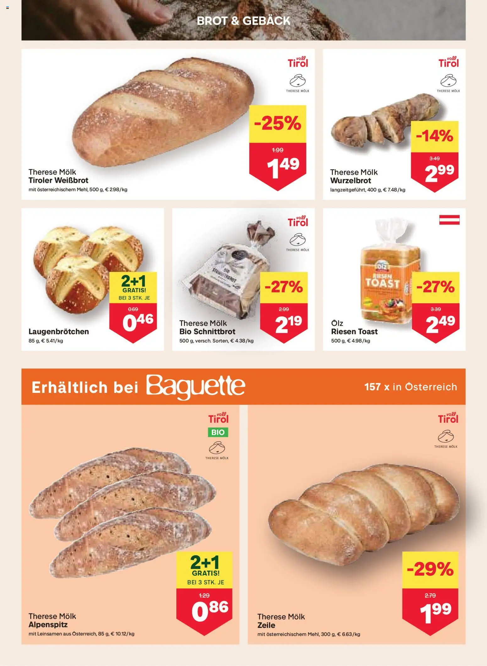 MPREIS Hohenems gültig ab 20.02.2026 | Seite: 4 | Produkte: Jääkaappipakastin, Brot