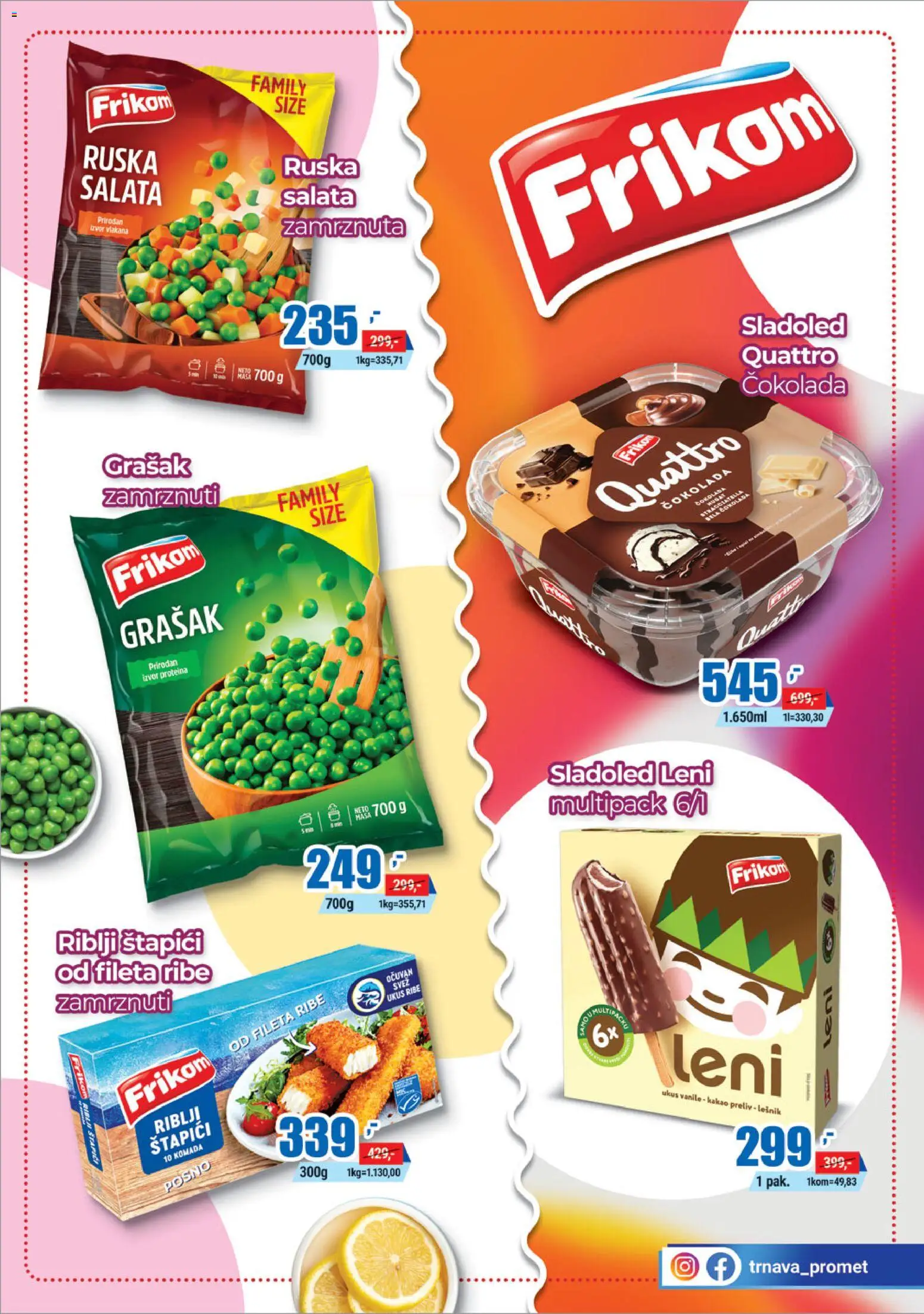 Trnava Promet katalog - važi od 02.04.2026 | Strana: 5 | Proizvode: Sladoled, Salata, Lešnik, Čokolada