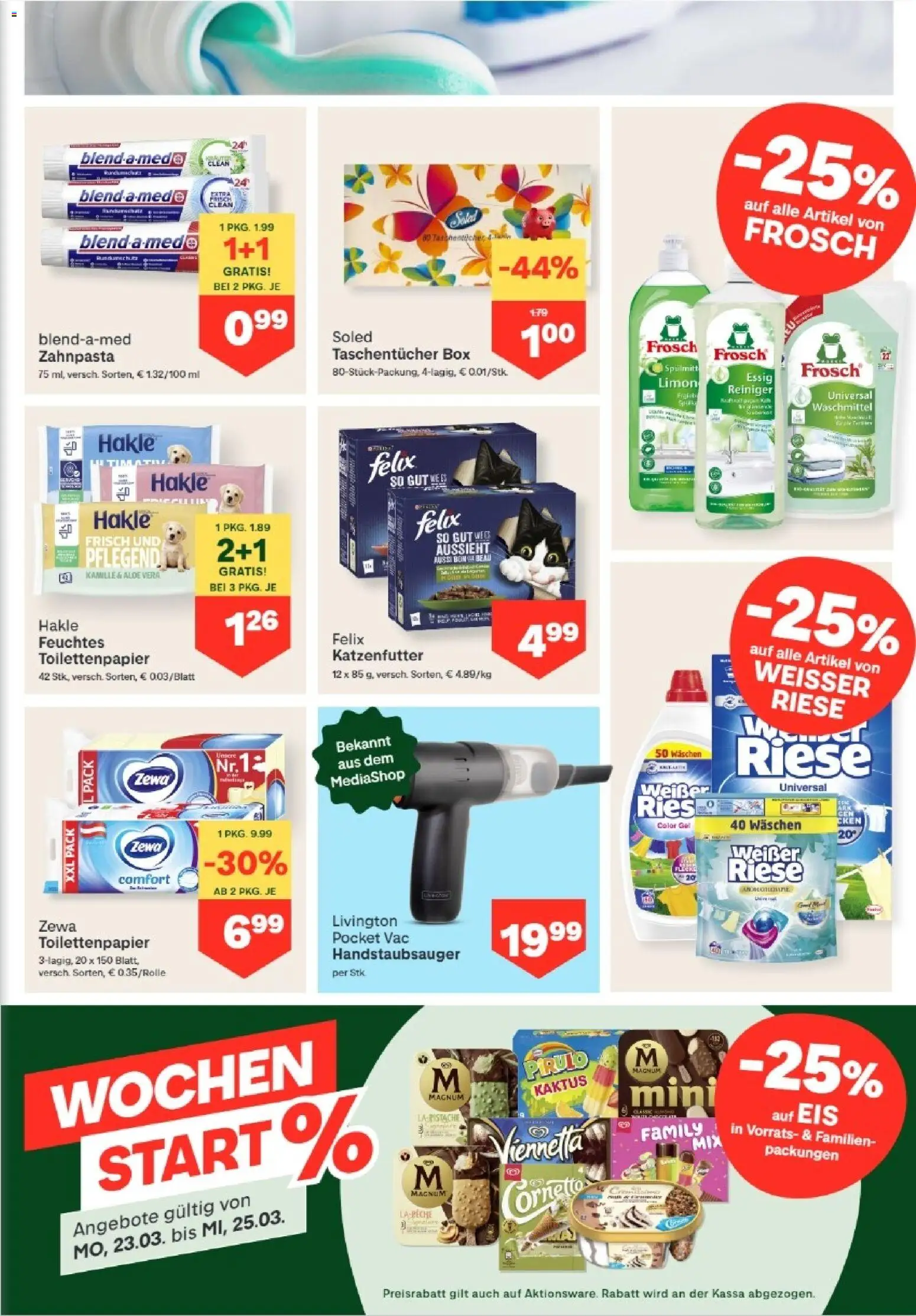 MPREIS Lenzing gültig ab 19.03.2026 | Seite: 11 | Produkte: Eis, Box, Zahnpasta, Waschmittel