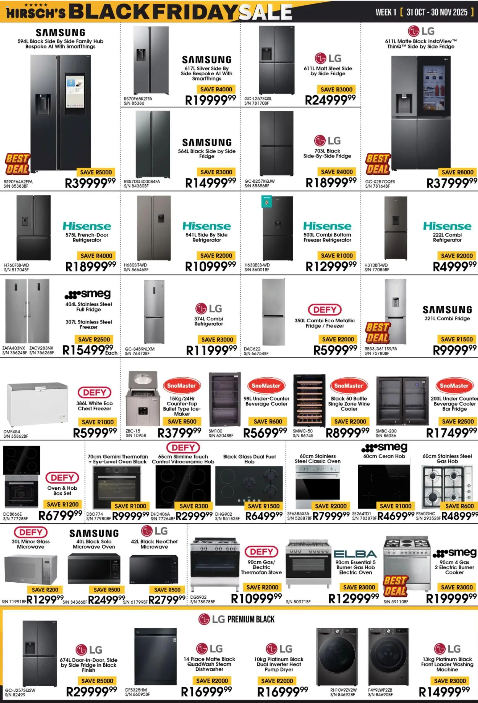New Hirsch's catalogue – valid from 31.10.2025 | Page: 2 | Products: Refrigerator, Stove, Fridge, Microwave