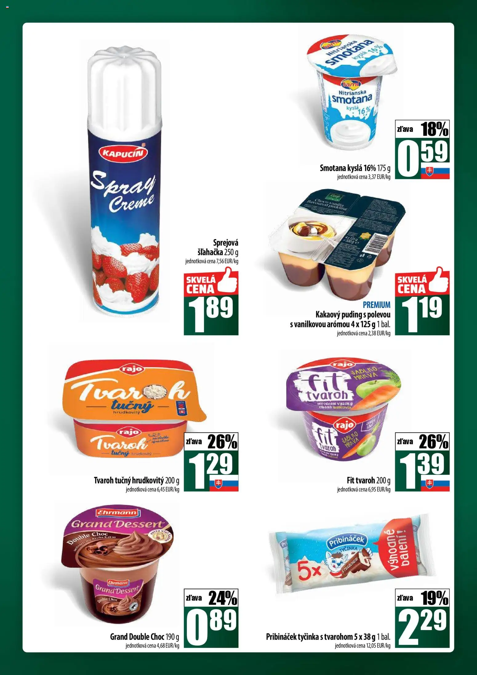 Nové COOP Jednota akcie – leták je platný od 23.10.2025 | Strana: 27 | Produkty: Smotana, Puding, Tvaroh, Šľahačka
