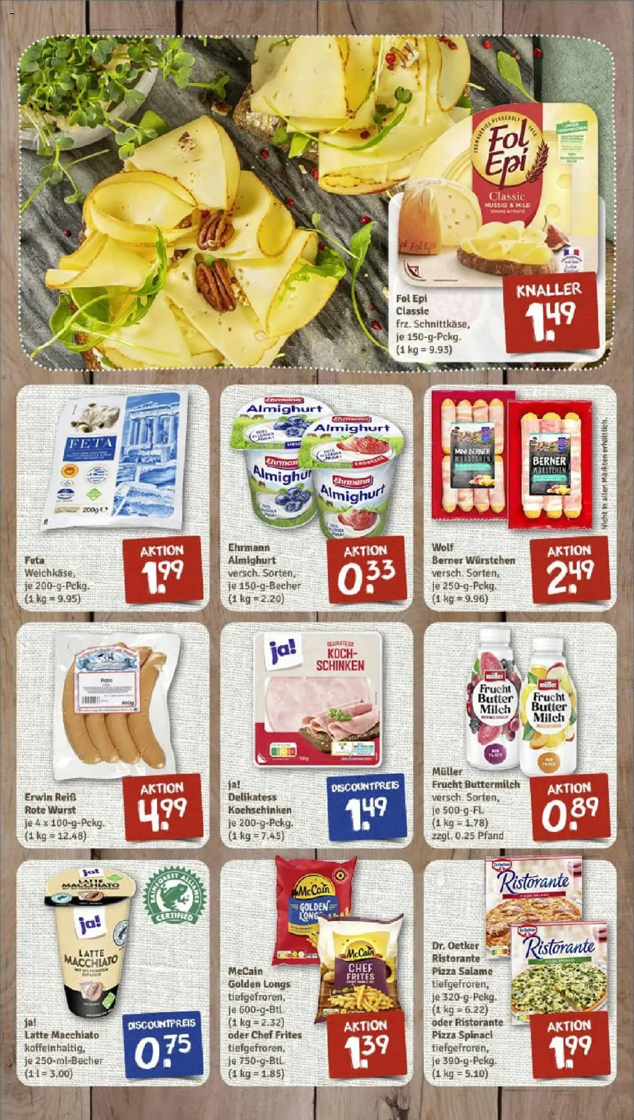 Rewe prospekt Mannheim	 - gültig ab dem 22.06.2025 | Seite: 7 | Produkte: Buttermilch, Feta, McCain, Pizza