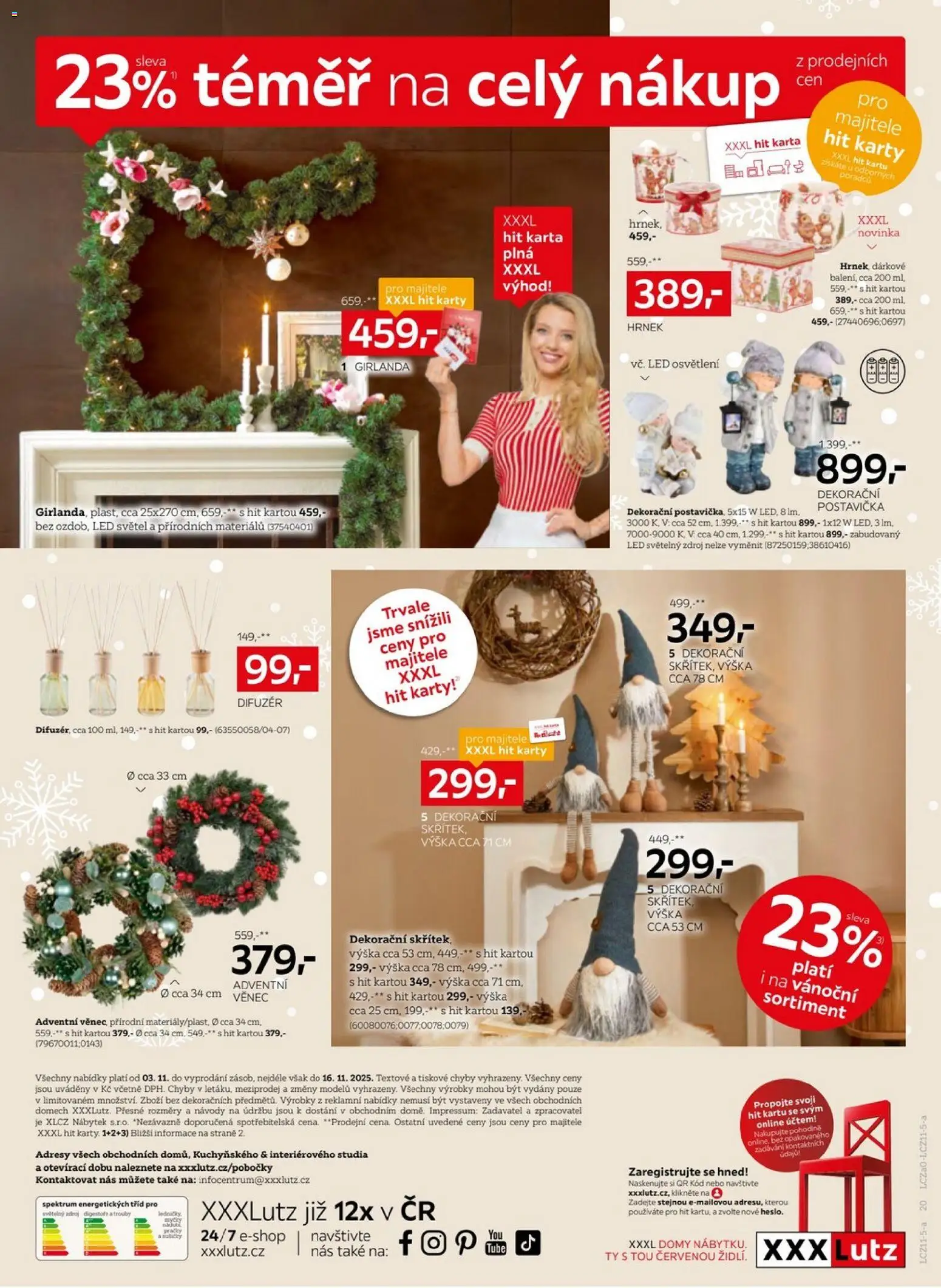 XXXLutz leták od 03.11.2025 | Strana: 20 | Produkty: Difuzér, Hrnek, Girlanda, Karty