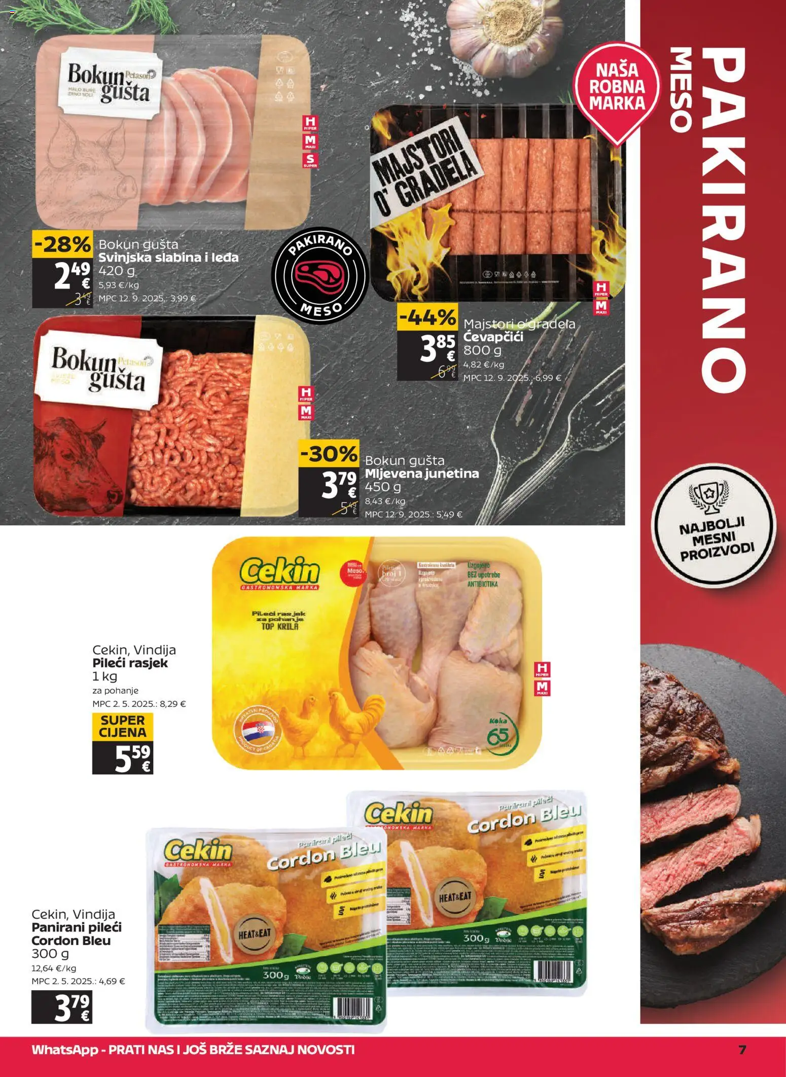 Tommy katalog | vrijedi od 26.03.2026 | Stranica: 7 | Proizvodi: Vindija, Meso, Junetina, Ćevapčići