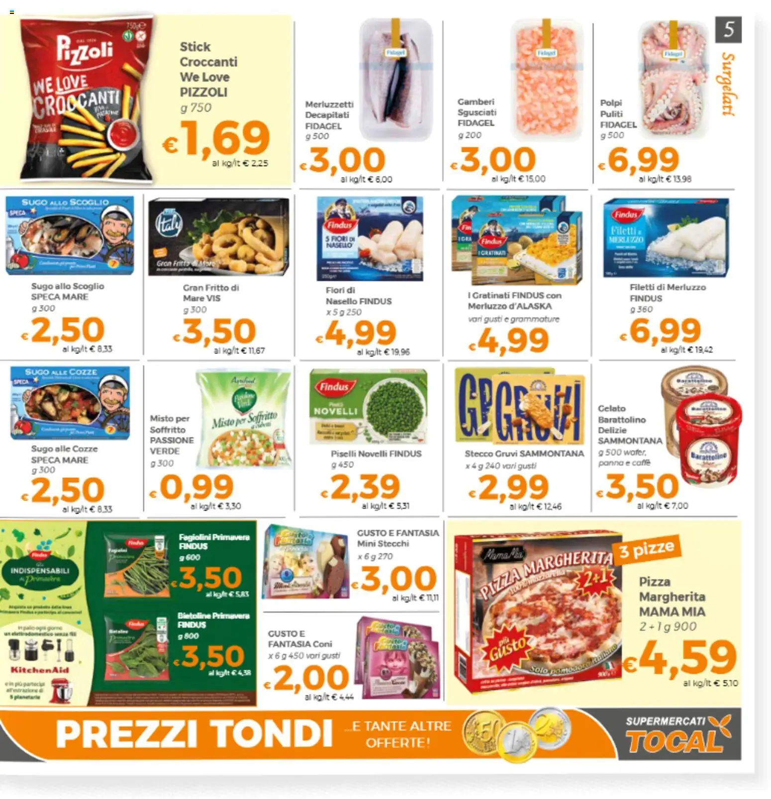 Volantino Tocal del 17.04.2026 | Pagina: 5 | Prodotti: Caffè, Panna, Gelato, Fagiolini