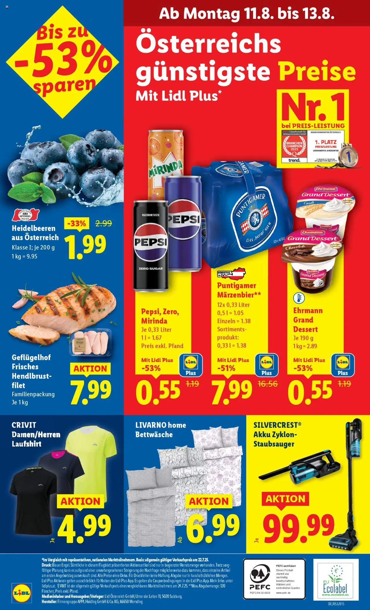 Lidl Flugblatt - Altenmarkt im Pongau, St. Johann im Pongau, Zell am See gültig ab 07.08.2025 | Seite: 44 | Produkte: Staubsauger, Bier