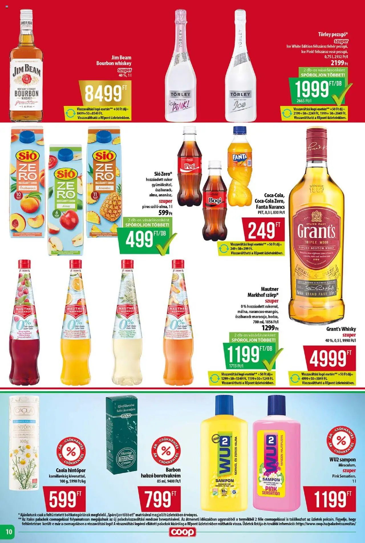 COOP akciós ujság - amely érvényes a következő dátumtól: 14.08.2025 | Oldal: 10 | Termékek: Whiskey, Bourbon, Ananász, Whisky