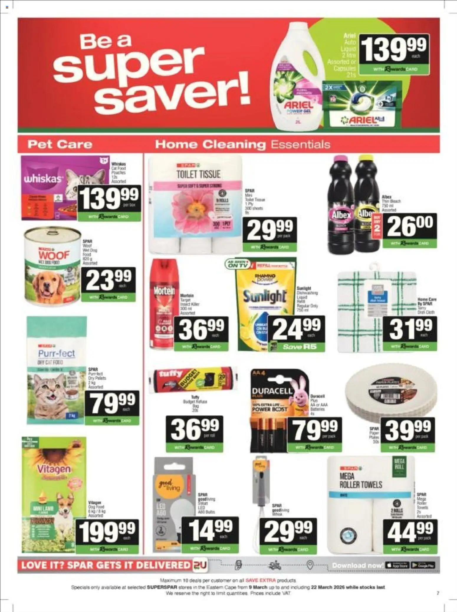 New Superspar catalogue – valid from 09.03.2026 | Page: 1 | Products: TV, Toilet, Cat food