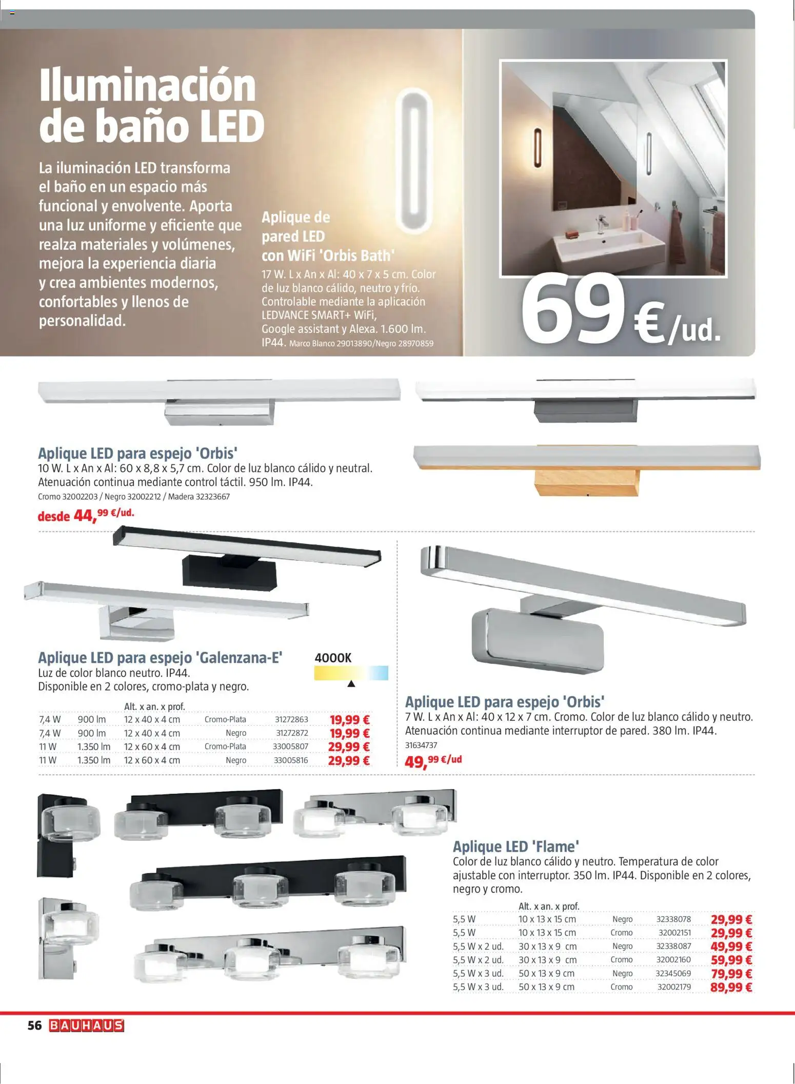 Bauhaus folleto Renueva │ válido desde el 02.03.2026 | Página: 56 | Productos: Marco, Galette de chaise, Baño, Espejo