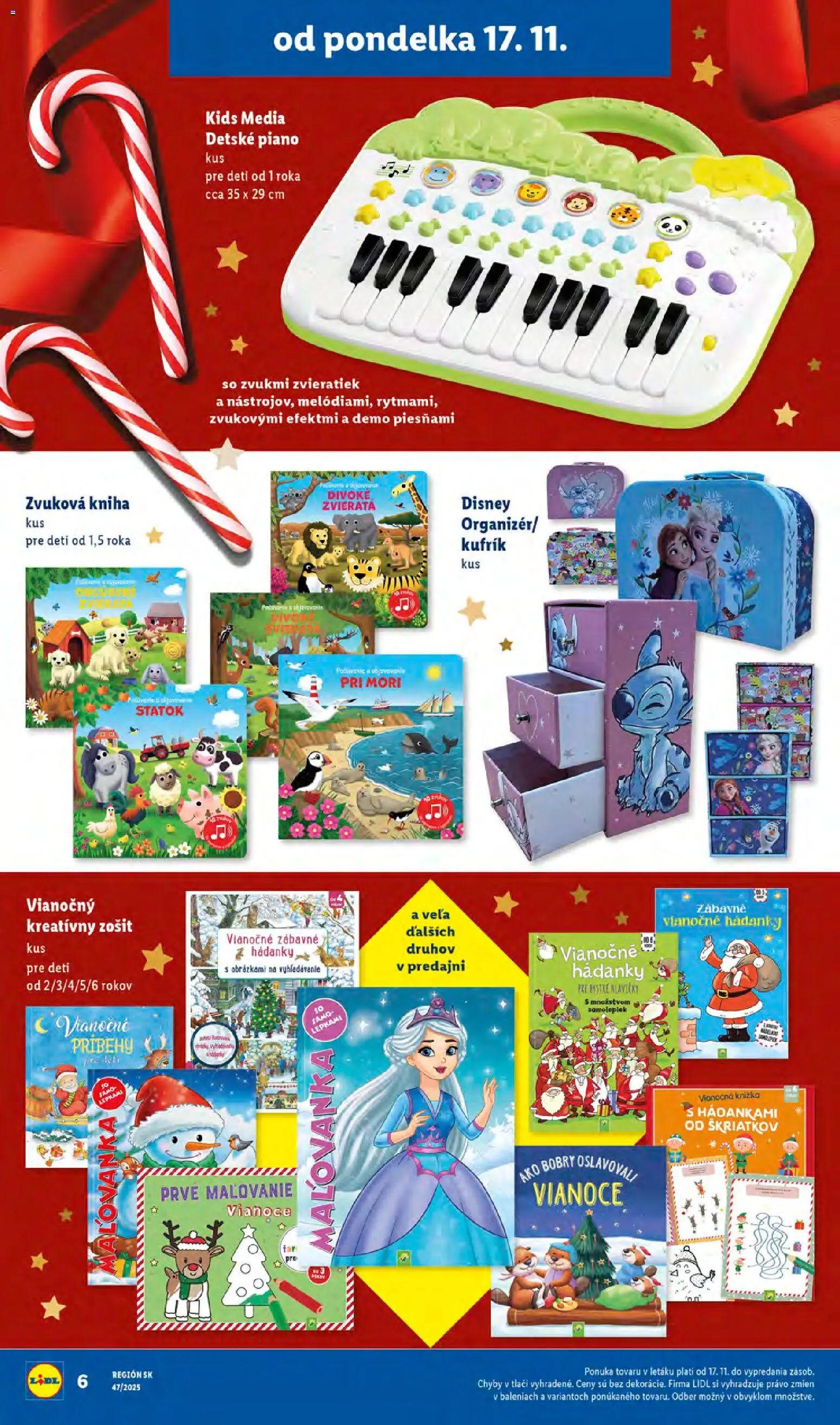 Nové Lidl akcie – leták je platný od 24.11.2025 | Strana: 6 | Produkty: Zošit, Kniha, Notebook