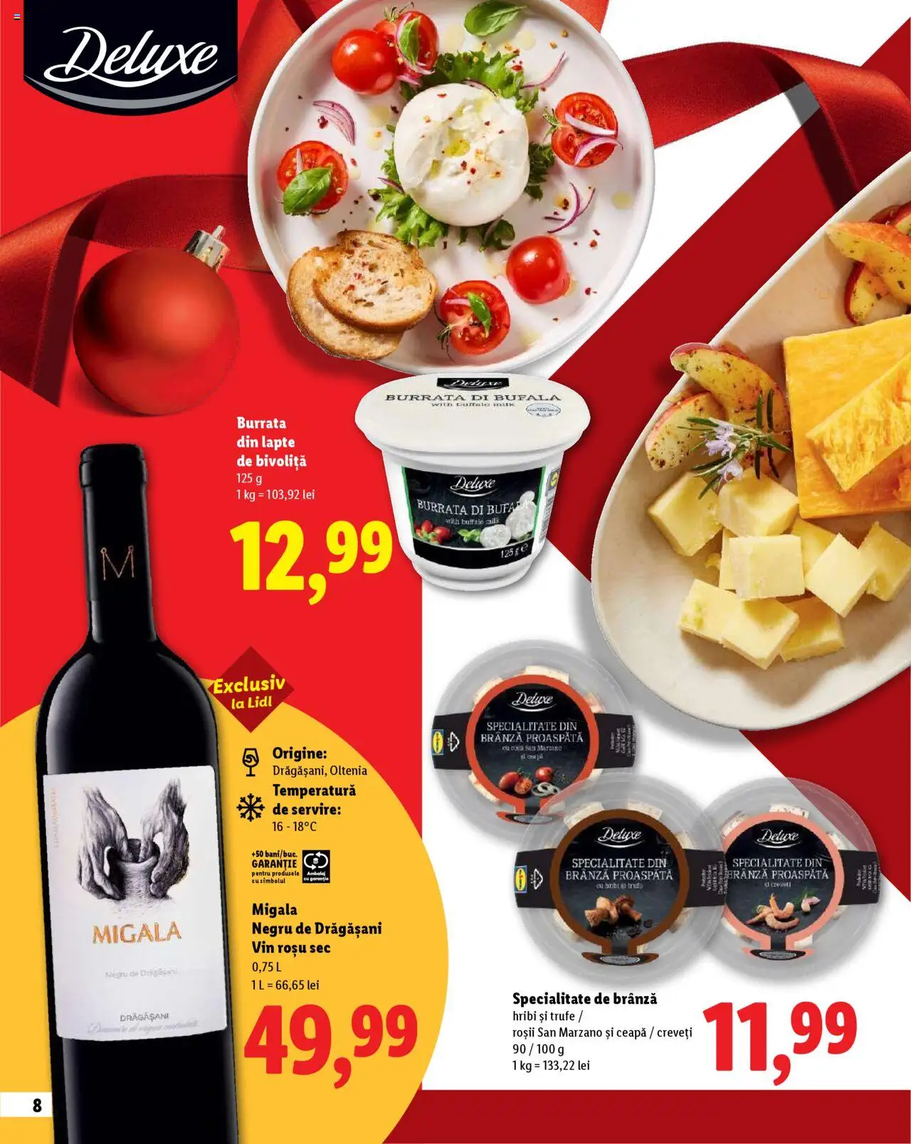 Noul catalog Lidl – valabil de la 23.10.2025 | Pagină: 8 | Produse: Çift taraflı üst, Brânză, Vin, Roșii