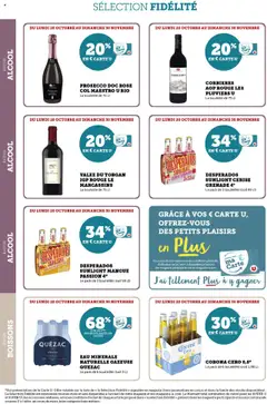 Super U - Prévisualisation de Super U - Ma Sélection Carte U Octobre valide à partir de 20.10.2025 | Page: 34 | Produits: Desperados, Eau minérale, Alcool, Prosecco