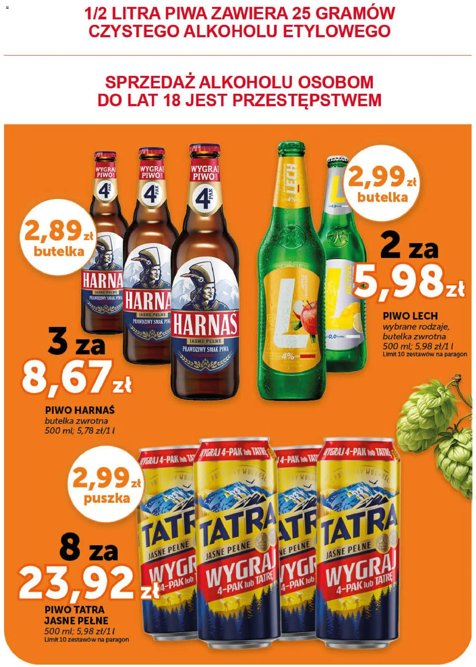 Groszek gazetka od 23.04.2026 | Strona: 21 | Produkty: Harnaś, Piwo