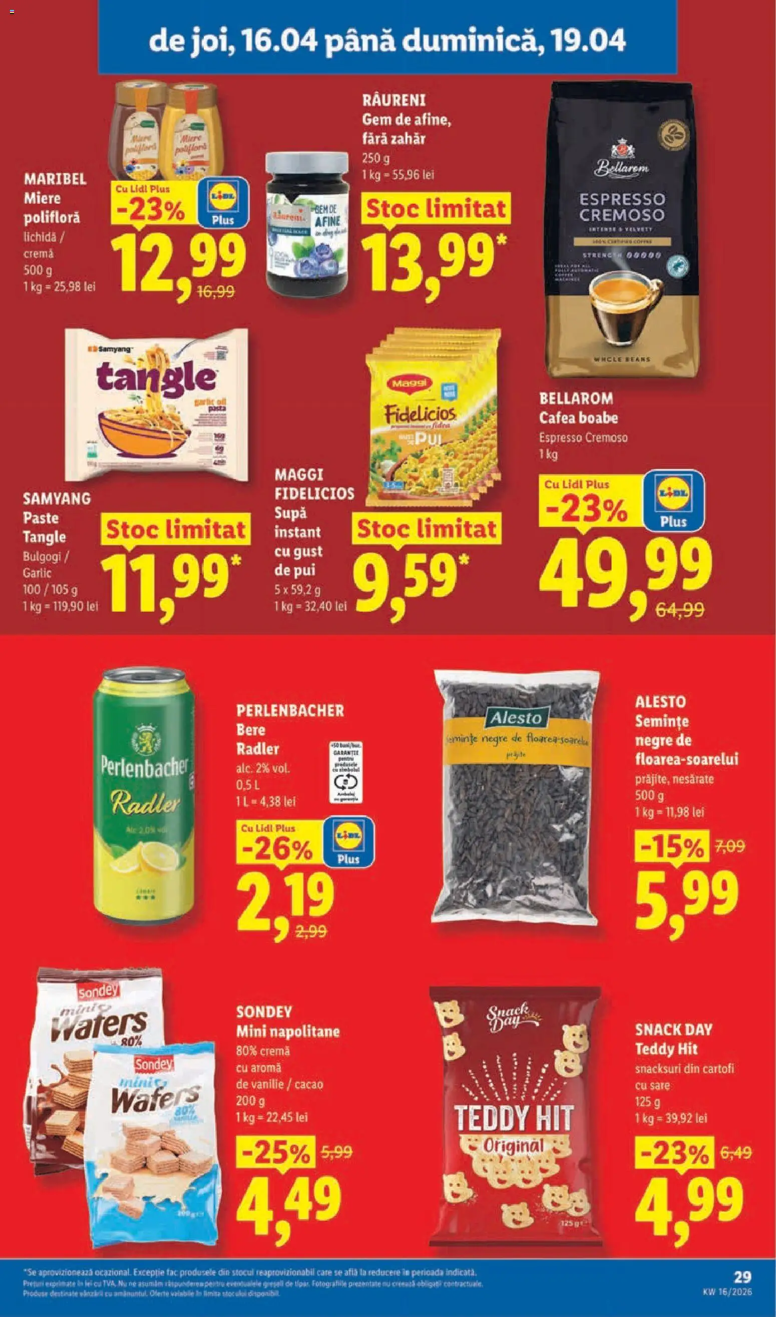 Noul catalog Lidl – valabil de la 14.04.2026 | Pagină: 29 | Produse: Afine, Paste, Cartofi, Sare