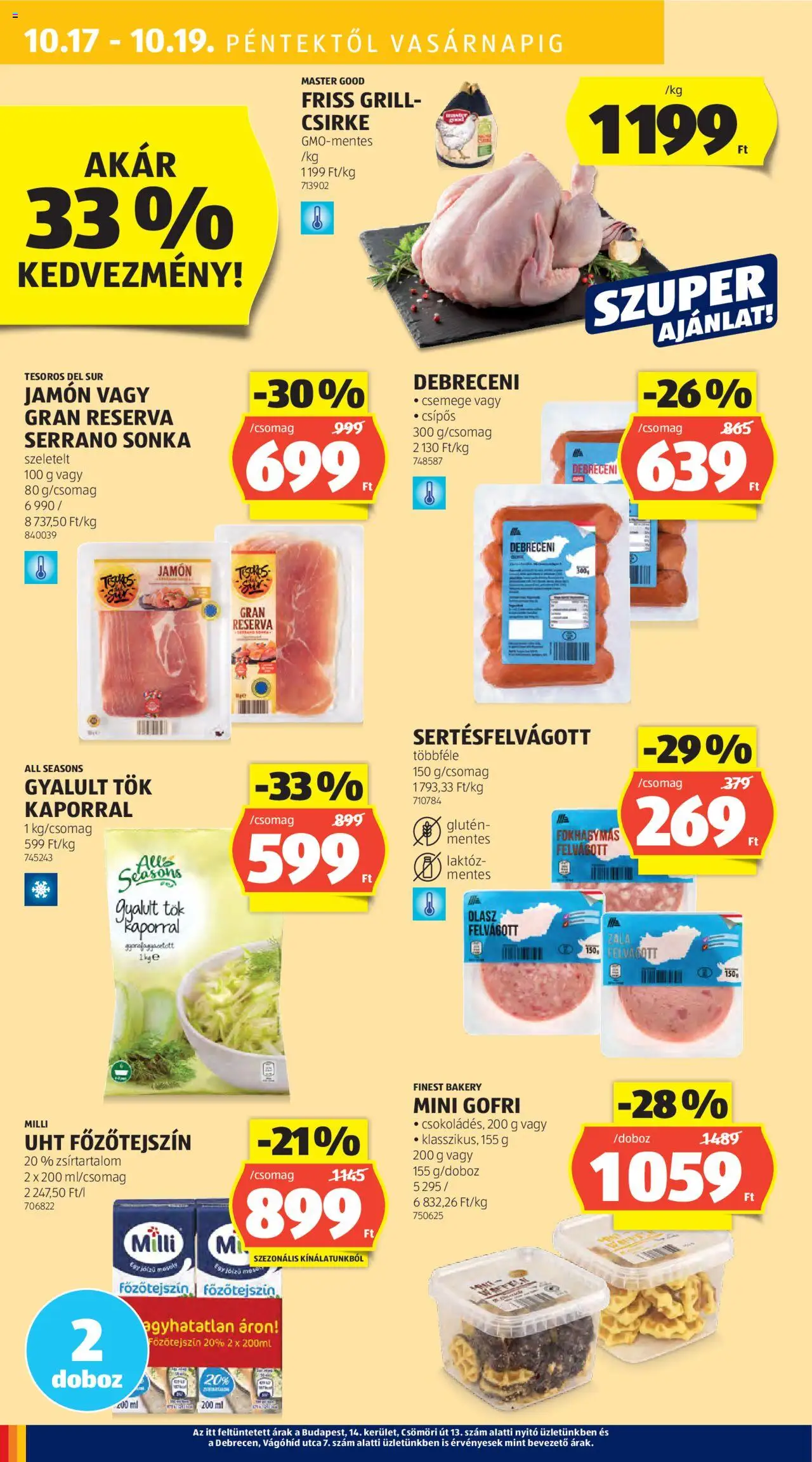 Aldi akciós ujság - amely érvényes a következő dátumtól: 16.10.2025 | Oldal: 46 | Termékek: Tök, Grill, Főzőtejszín, Sonka