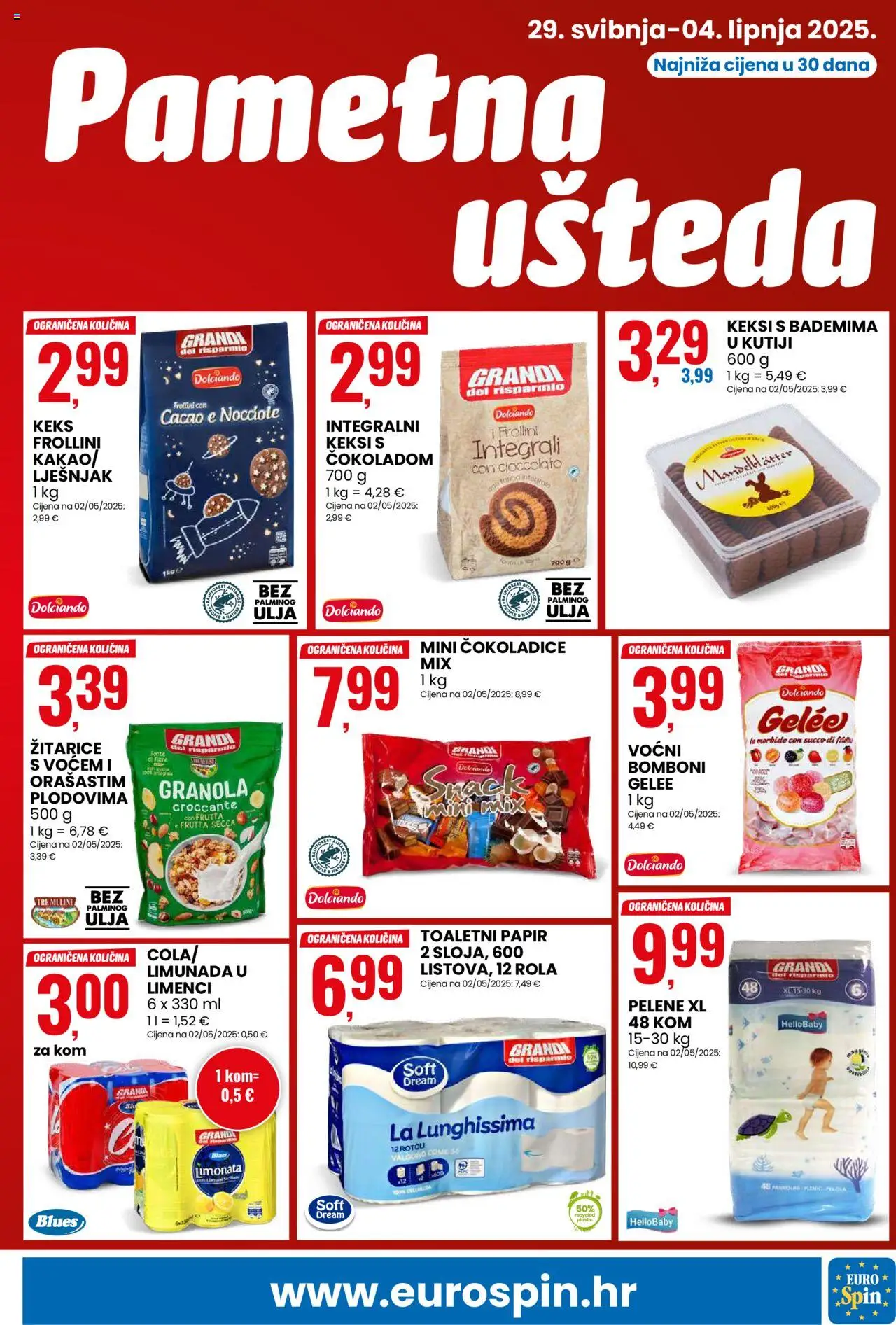 Eurospin katalog | vrijedi od 29.05.2025 | Stranica: 5 | Proizvodi: Keksi, Žitarice, Keks, Lješnjak