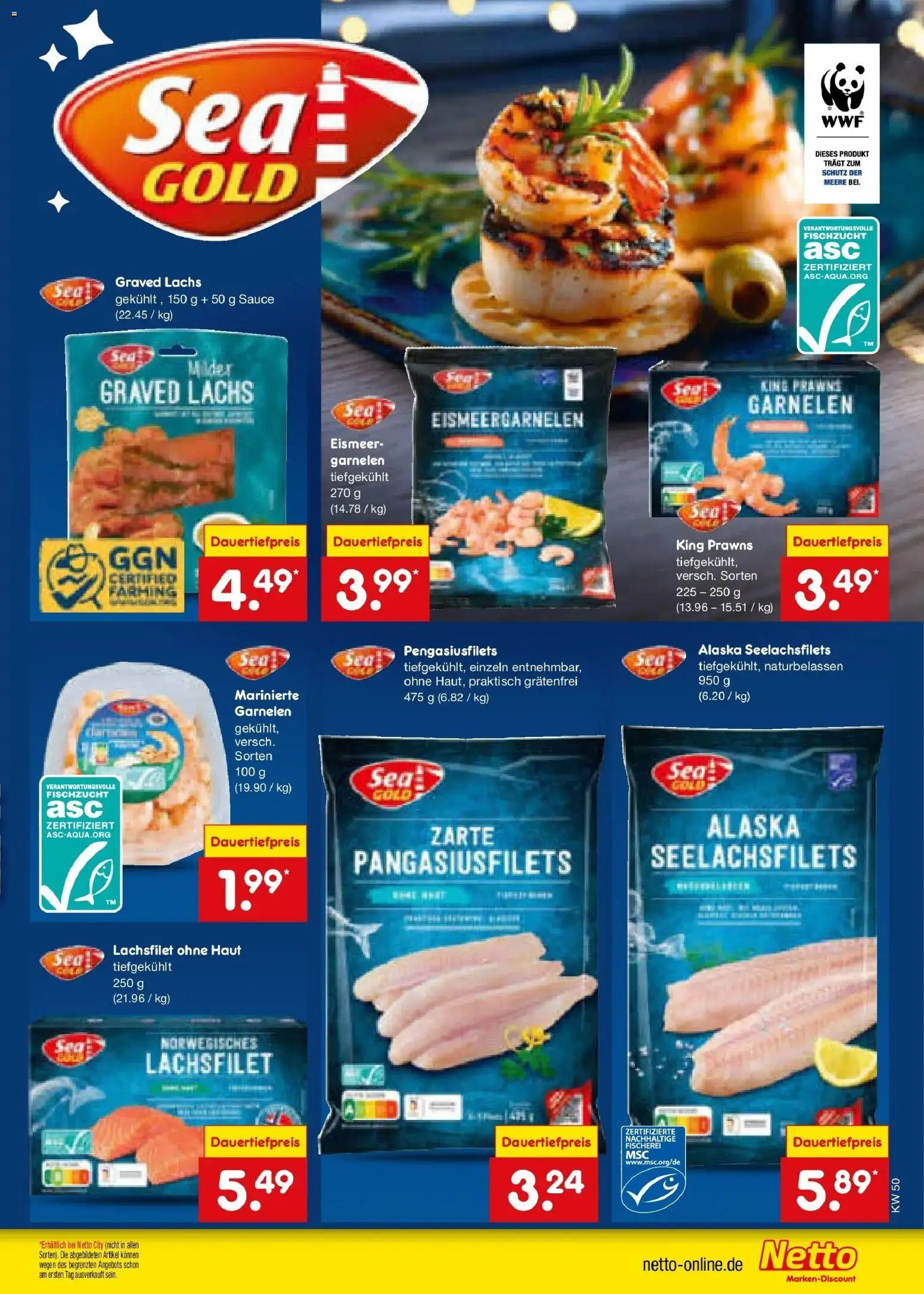Netto Marken-Discount - Netto: Wochenangebote – gültig ab 07.12.2025 | Seite: 52 | Produkte: Garnelen, Lachs