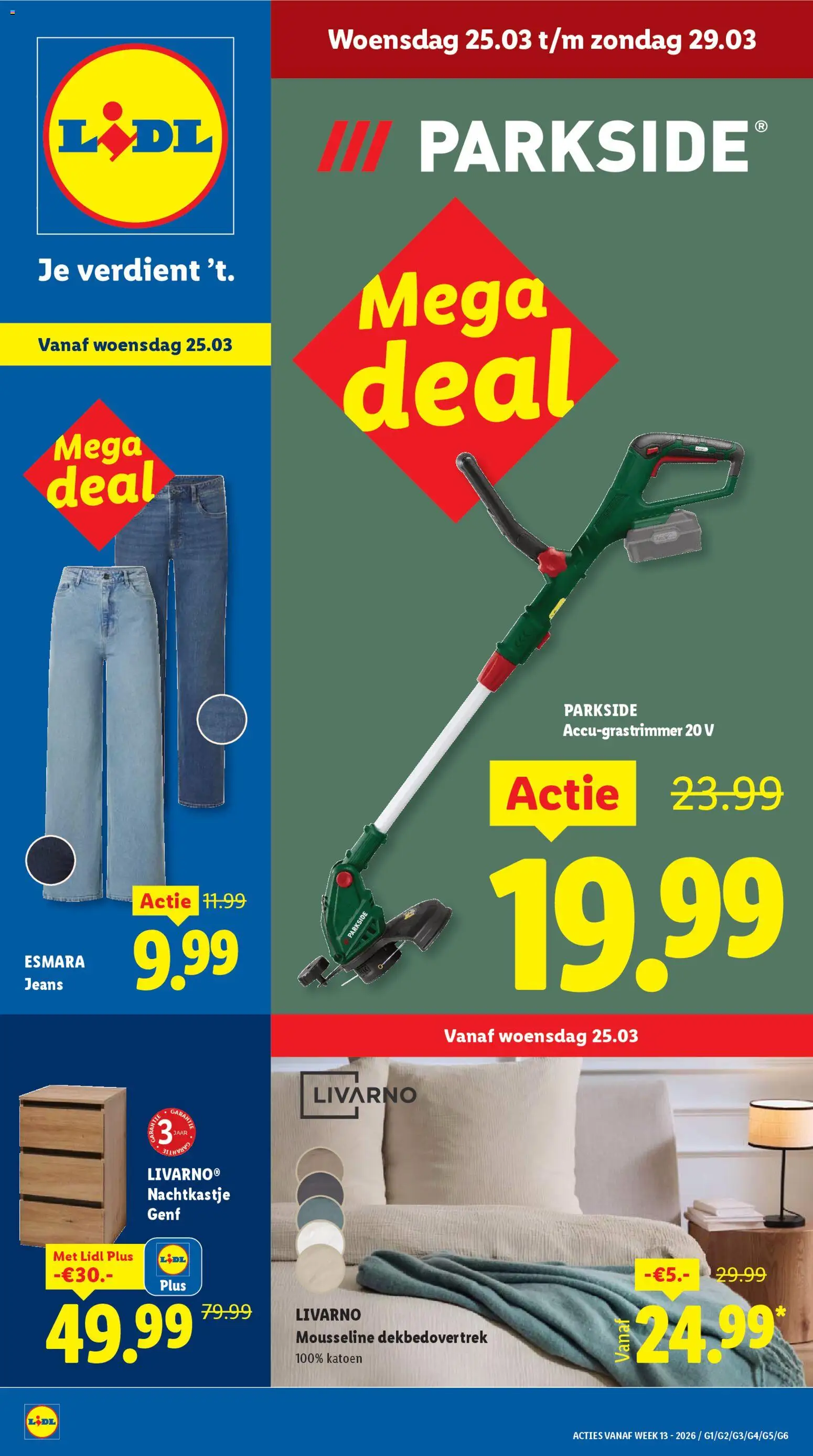 {H1} | Pagina: 1 | Producten: Trimmer, Nachtkastje