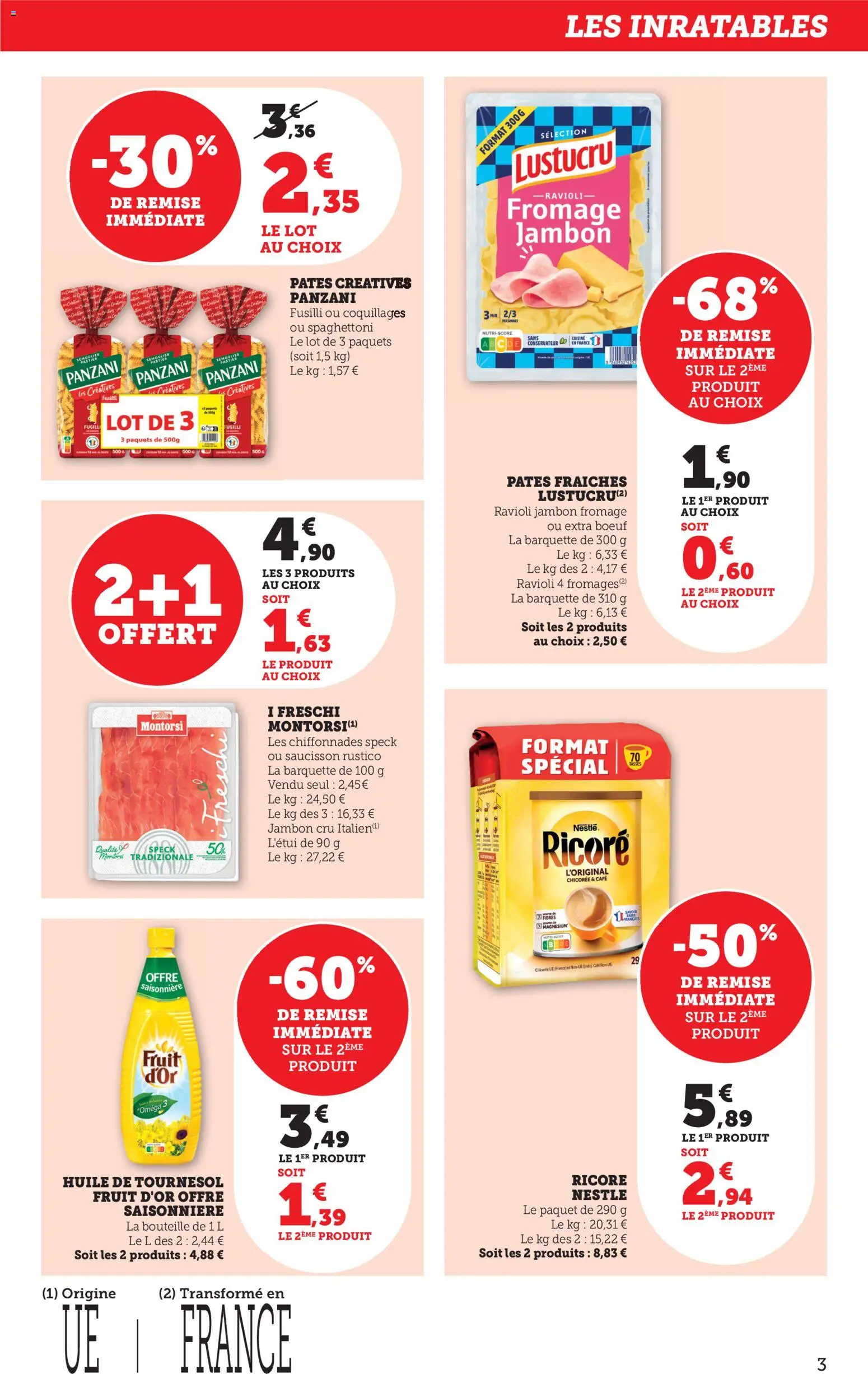 {H1} | Page: 3 | Produits: Jambon Cru, Fromage, Café, Jambon