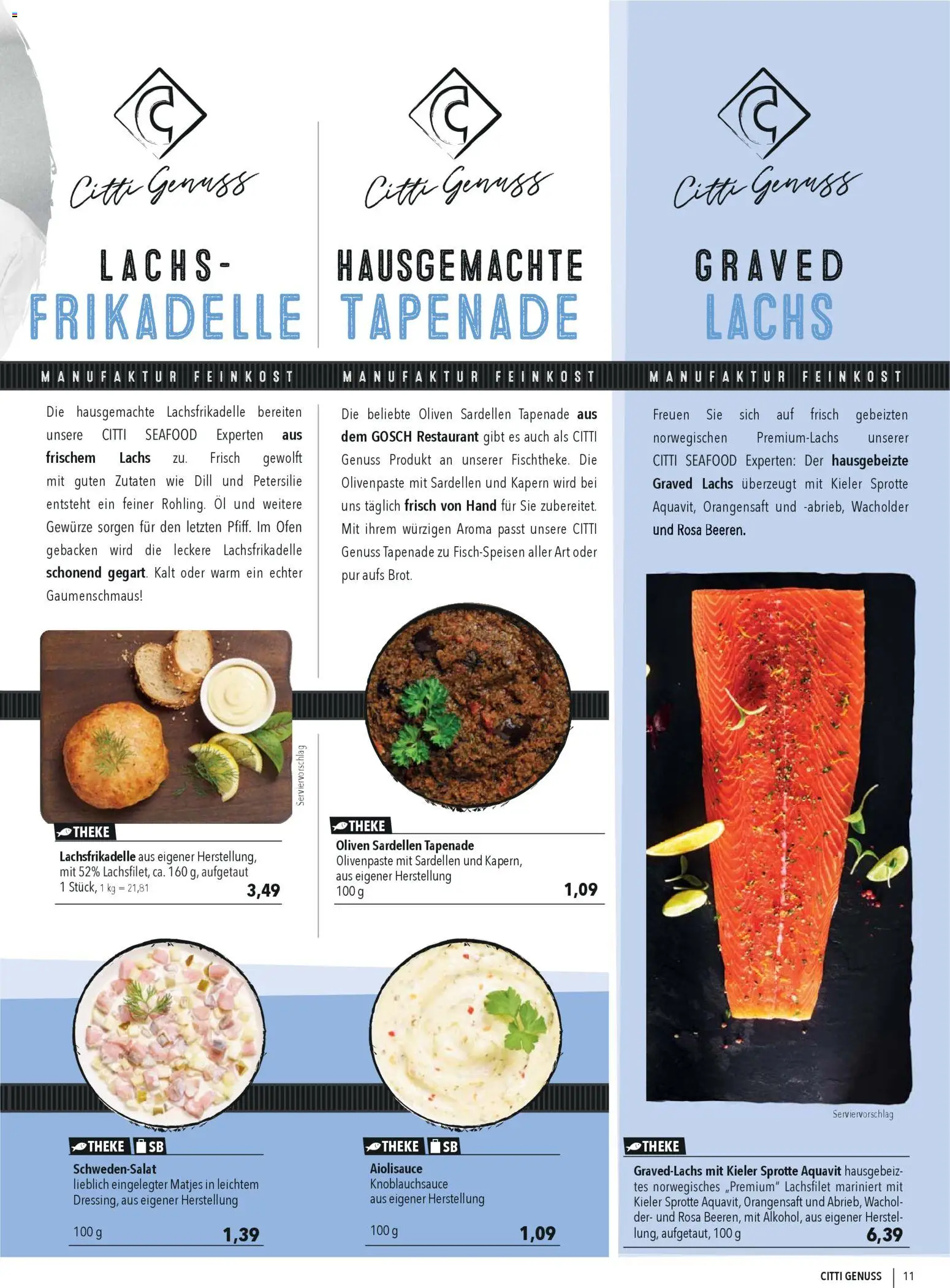 CITTI Markt CITTI Genuss – gültig ab 01.04.2026 | Seite: 11 | Produkte: Ofen, Öl, Orangensaft, Lachs