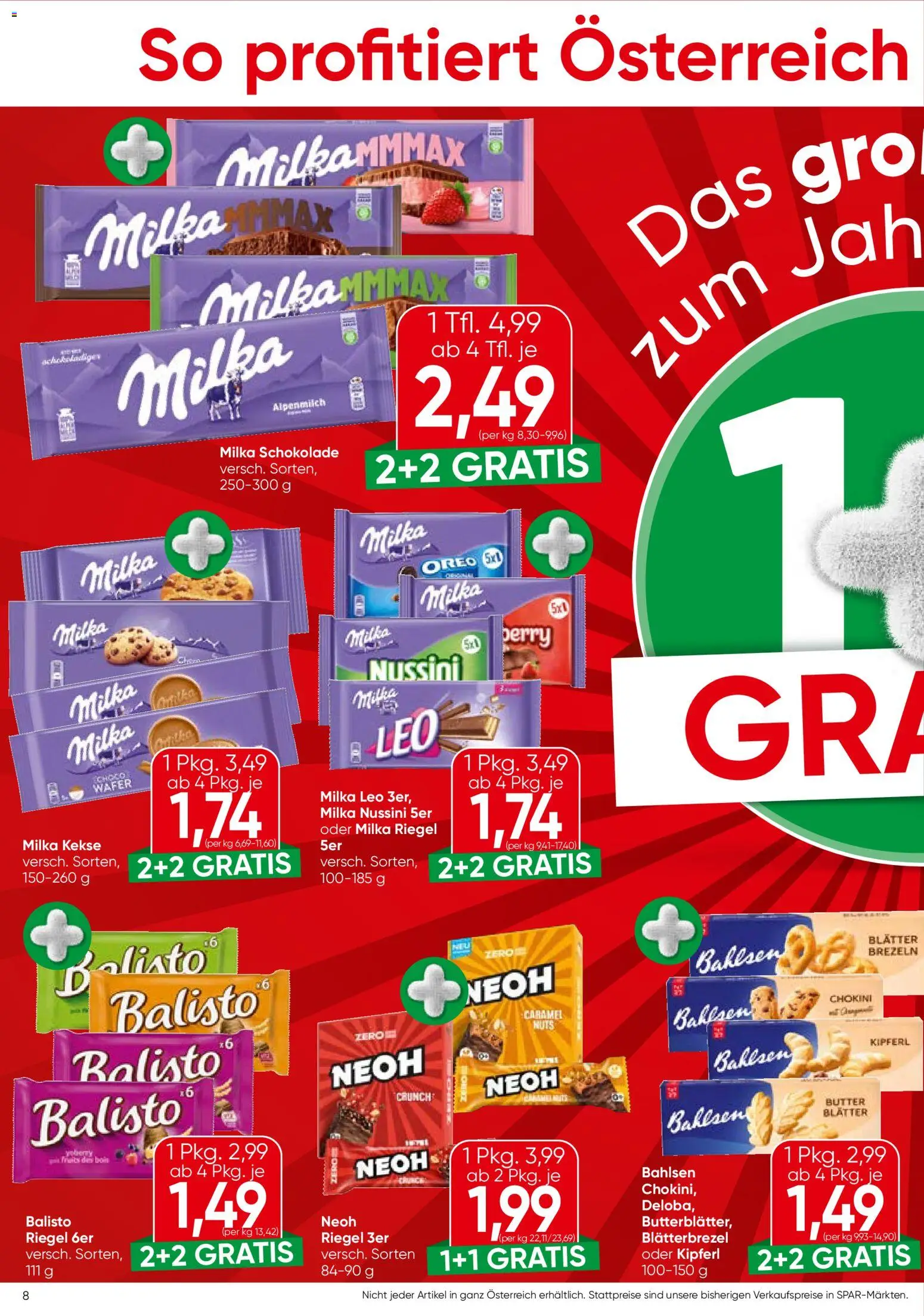 Spar Flugblatt - Burgenland gültig ab 02.01.2026 | Seite: 8 | Produkte: Kekse, Butter, Schokolade
