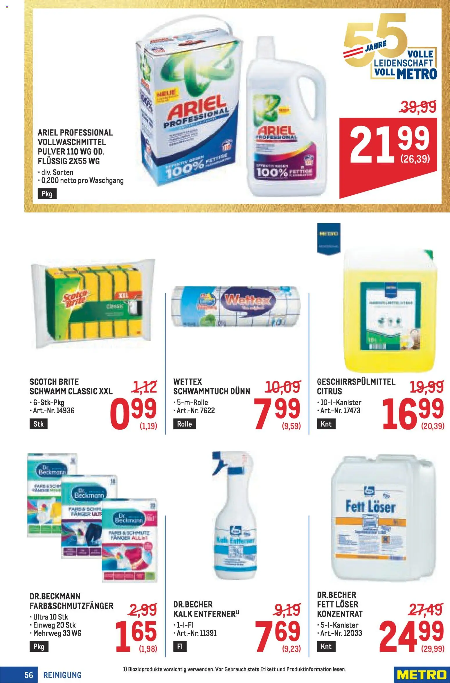 Metro angebote Profi MP08 gültig ab 02.04.2026 | Seite: 56 | Produkte: Geschirrspülmittel