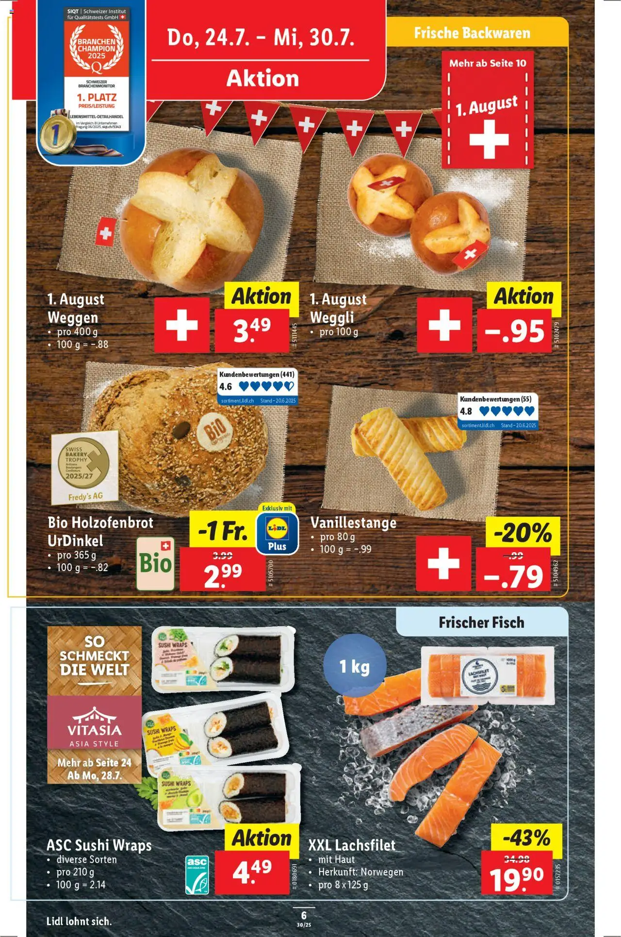 Lidl Aktionen ab 24.07.2025 | Seite: 6 | Produkte: Fisch