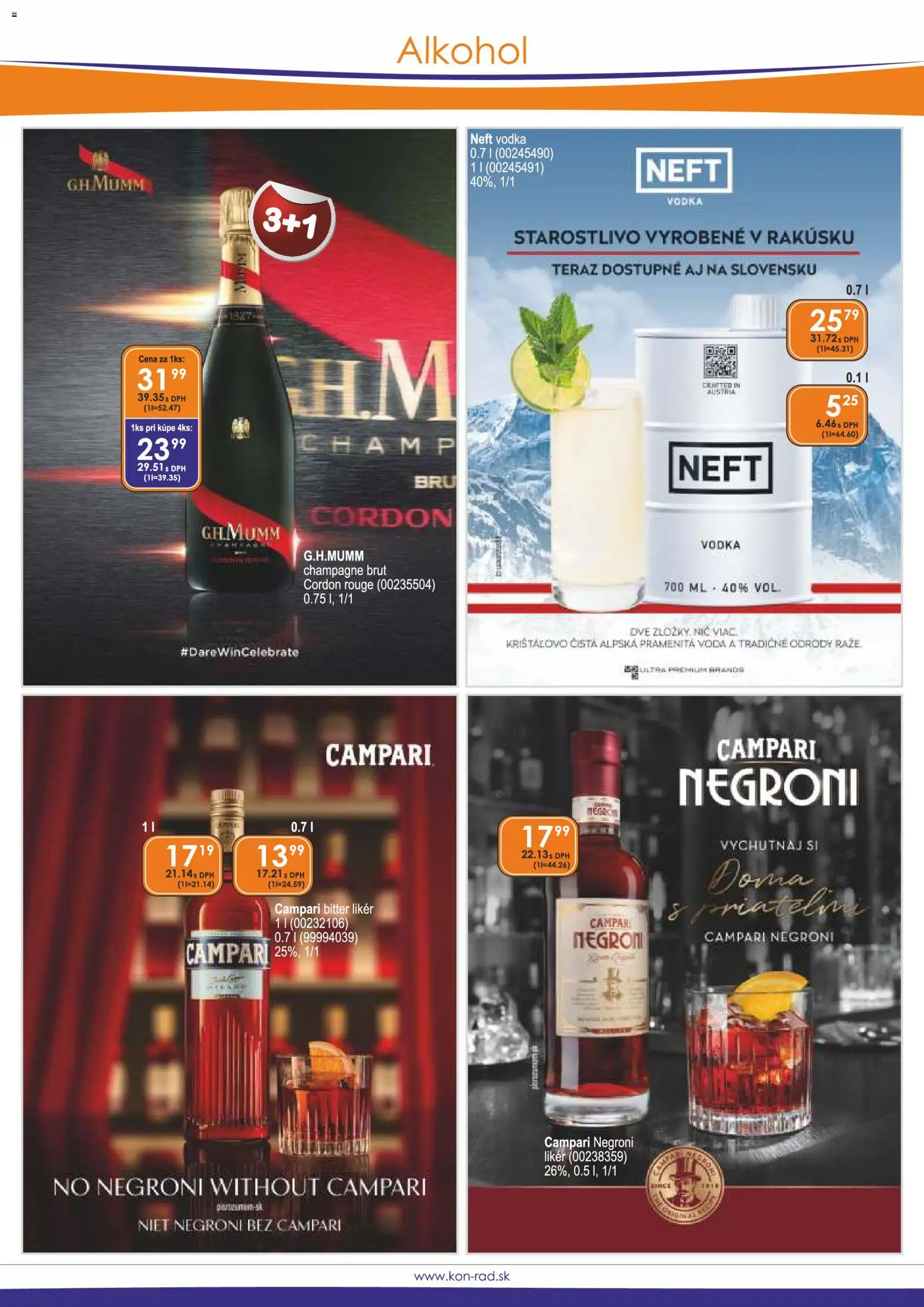 Nové KON - RAD akcie – leták je platný od 01.12.2025 | Strana: 12 | Produkty: Vodka, Voda, Alkohol
