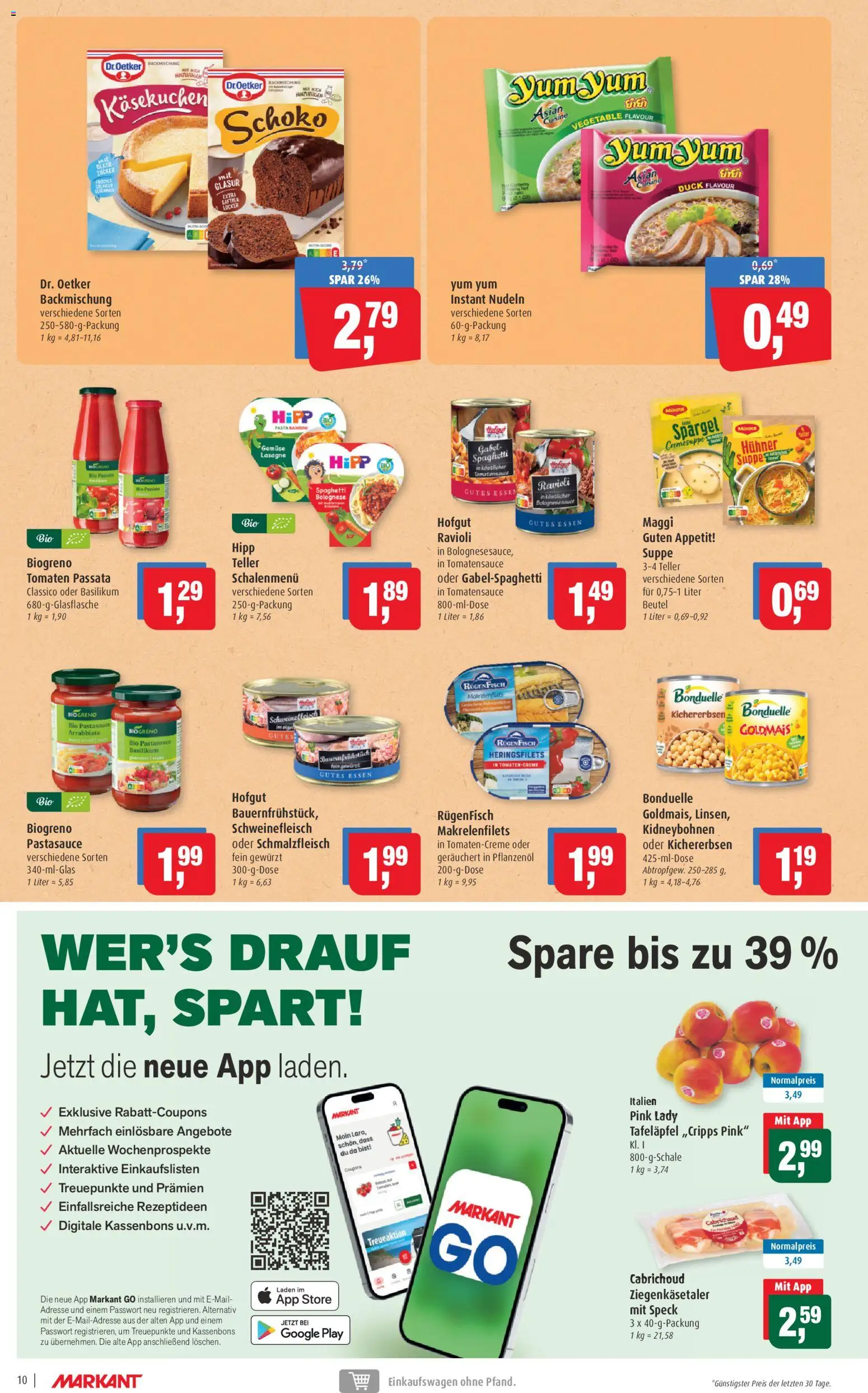 Markant Prospekt 	 – gültig ab 20.04.2026 | Seite: 10 | Produkte: Maggi, Tomaten, Gemüse, Nudeln