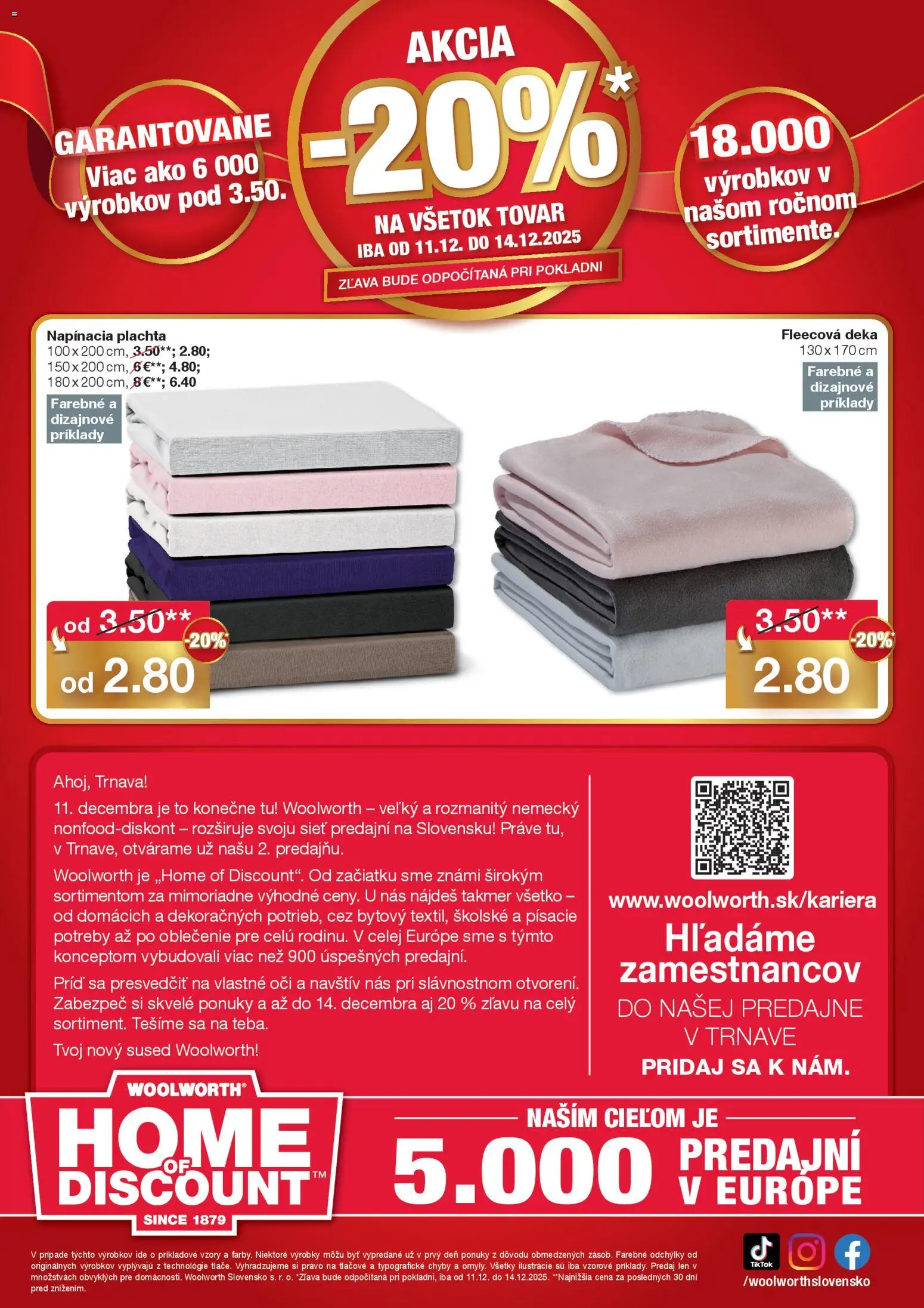 Nové Woolworth akcie – leták je platný od 09.12.2025 | Strana: 12 | Produkty: Plachta