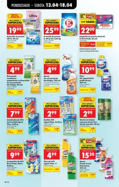 Náhled letáku Biedronka Polsko leták od 13.04.2026 | Strana: 74 | Produkty: Ariel, Domestos, Karty, Wc
