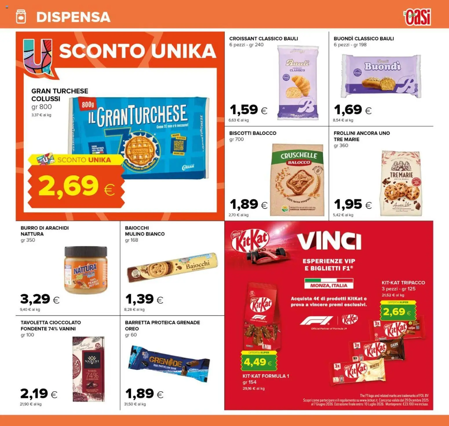 Volantino Oasi del 26.02.2026 | Pagina: 15 | Prodotti: Farina, Arachidi, Burro di arachidi, Frollini