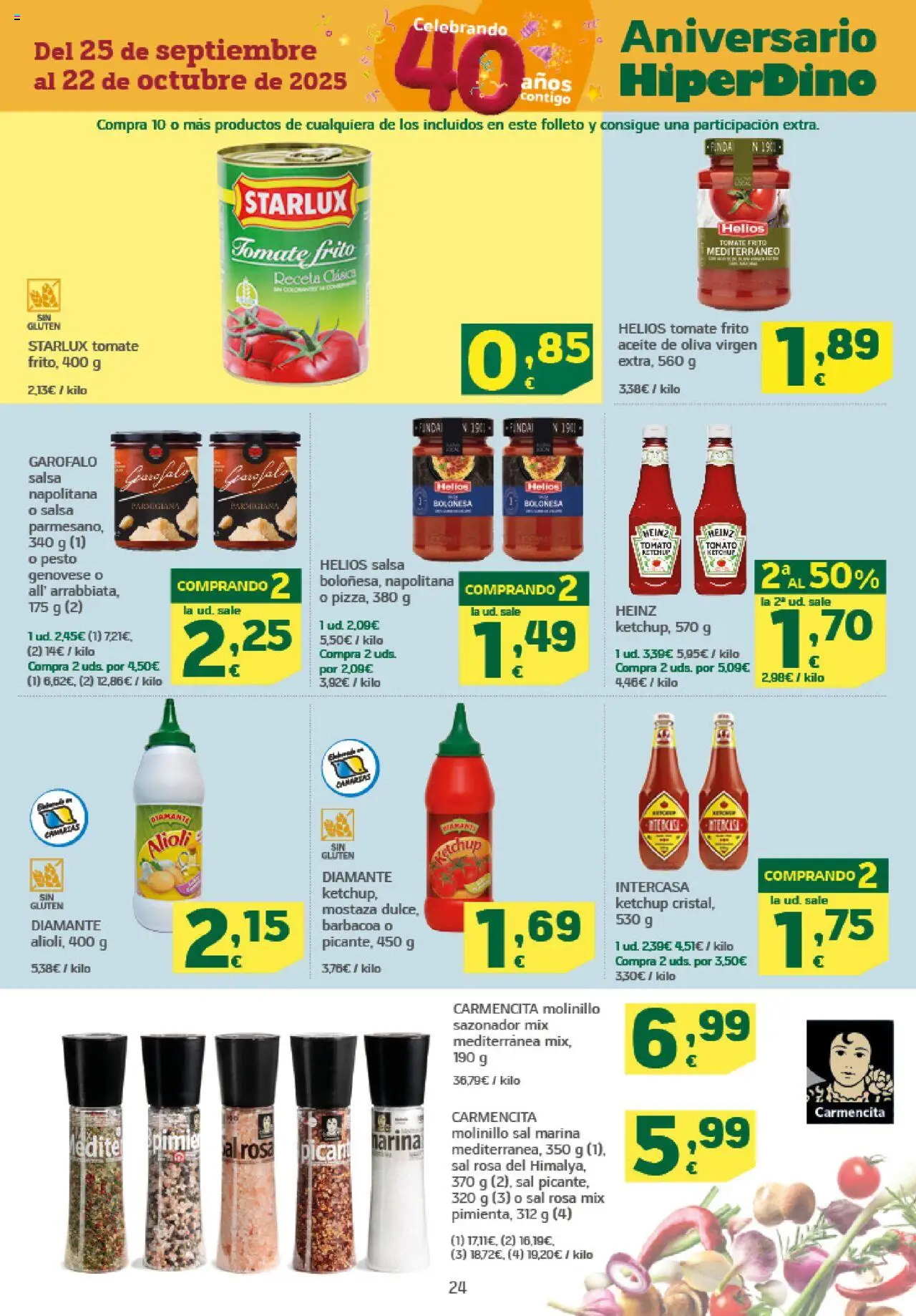 HiperDino folleto │ válido desde el 09.10.2025 | Página: 24 | Productos: Aceite, Aceite de oliva, Funda, Barbacoa