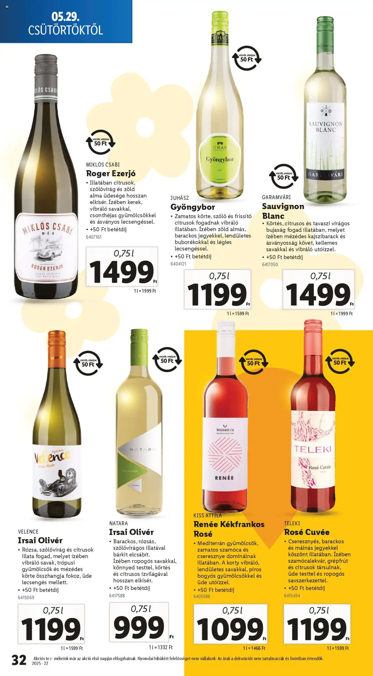 Lidl akciós ujság - amely érvényes a következő dátumtól: 29.05.2025 | Oldal: 32 | Termékek: Szőlő, Körte, Cseresznye, Alma
