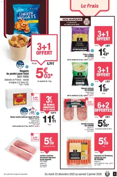 Promocash - Prévisualisation de Promocash Vos Promos valide à partir de 23.12.2025 | Page: 3 | Produits: Frites, Jambon, Viande, Oignons