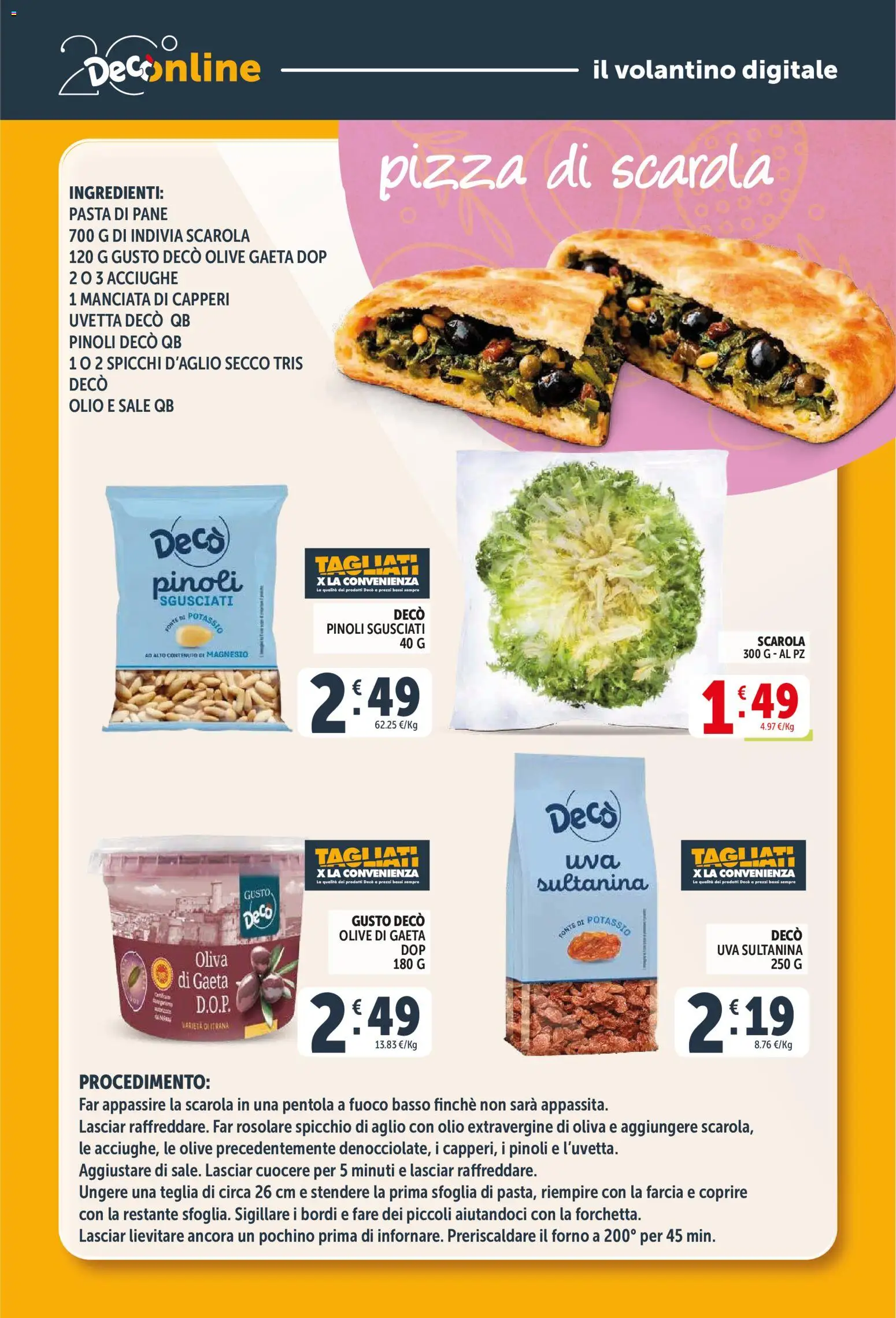 Volantino Decò del 27.03.2026 | Pagina: 32 | Prodotti: Pizza, Olio, Aglio, Forno