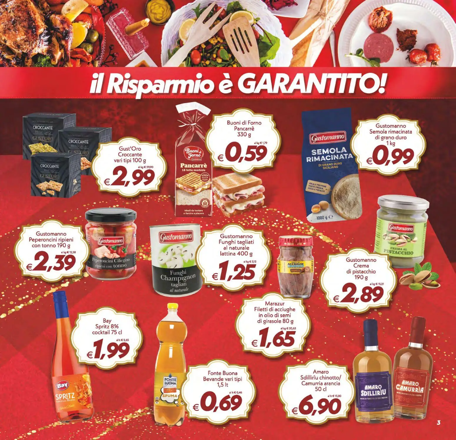 Volantino SuperConveniente del 27.12.2025 | Pagina: 3 | Prodotti: Crema, Pane, Tonno, Amaro